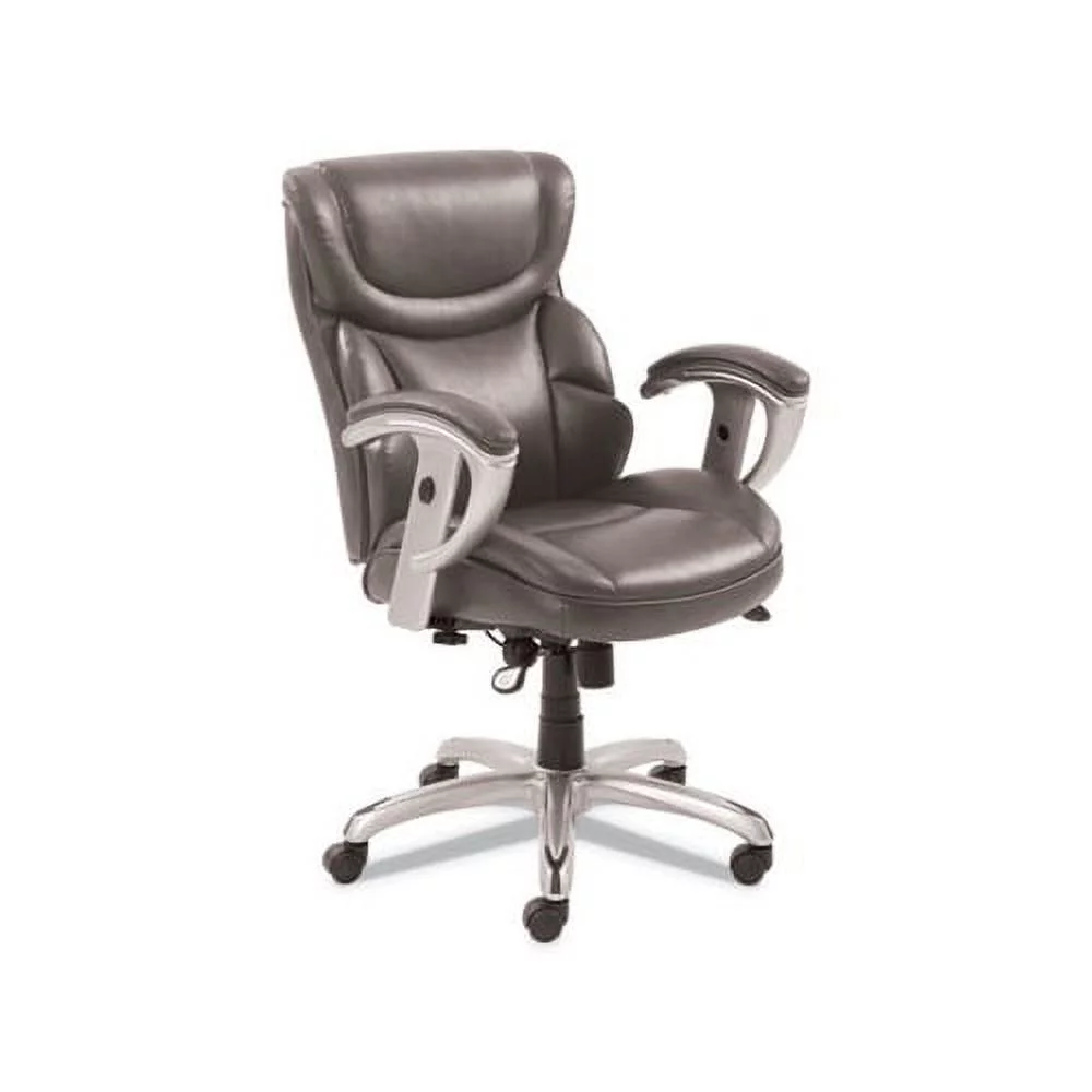 Emerson Task Chair Supports up to 300 lbs., Gray Seat/Gray Back, Silver Base