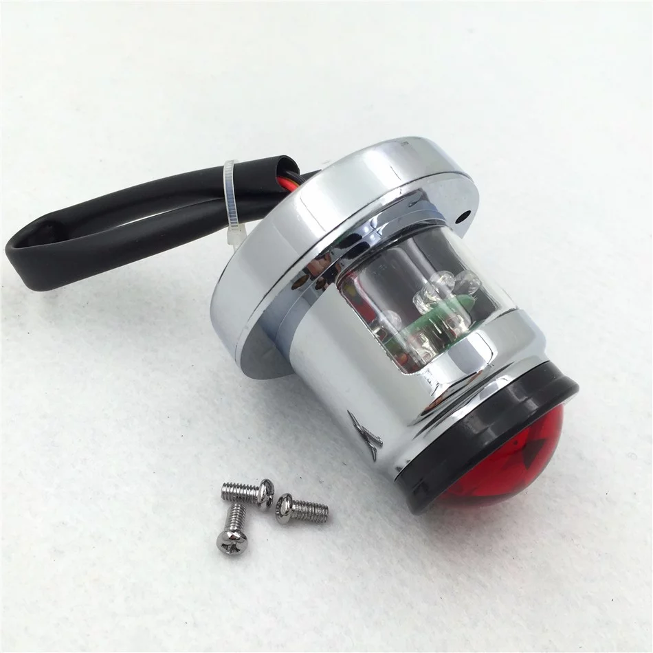 HTT-MOTOR Motorcycle Chrome Horizontal Vertical Zigzag Side Mount License Plate Bracket 7