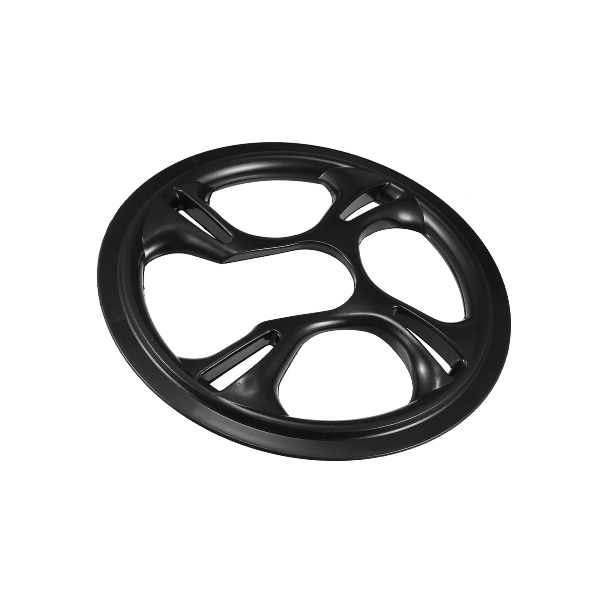 Unique Bargains 2 Pcs 48 Teeth 12cm 4 Holes Bicycle Bike Crankset Chain Wheel Cover Protection Chain Wheel Protective Cover Black