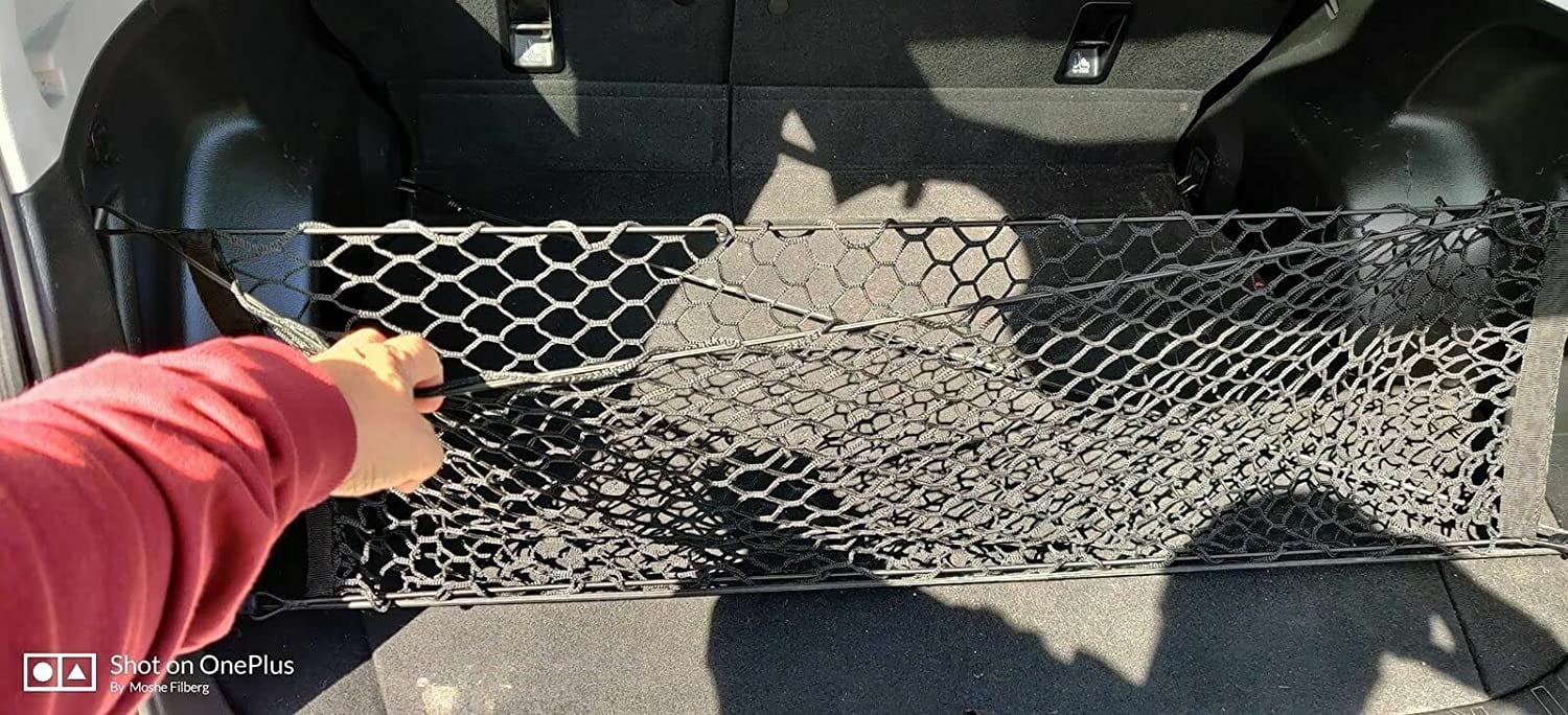 EACCESSORIES EA Rear Trunk Organizer Cargo Net for Subaru Forester 1998-2023 – Envelope Style Cargo Net – Premium Mesh Car Trunk Organizer Vehicle Carrier Storage – Compatible Subaru Forester