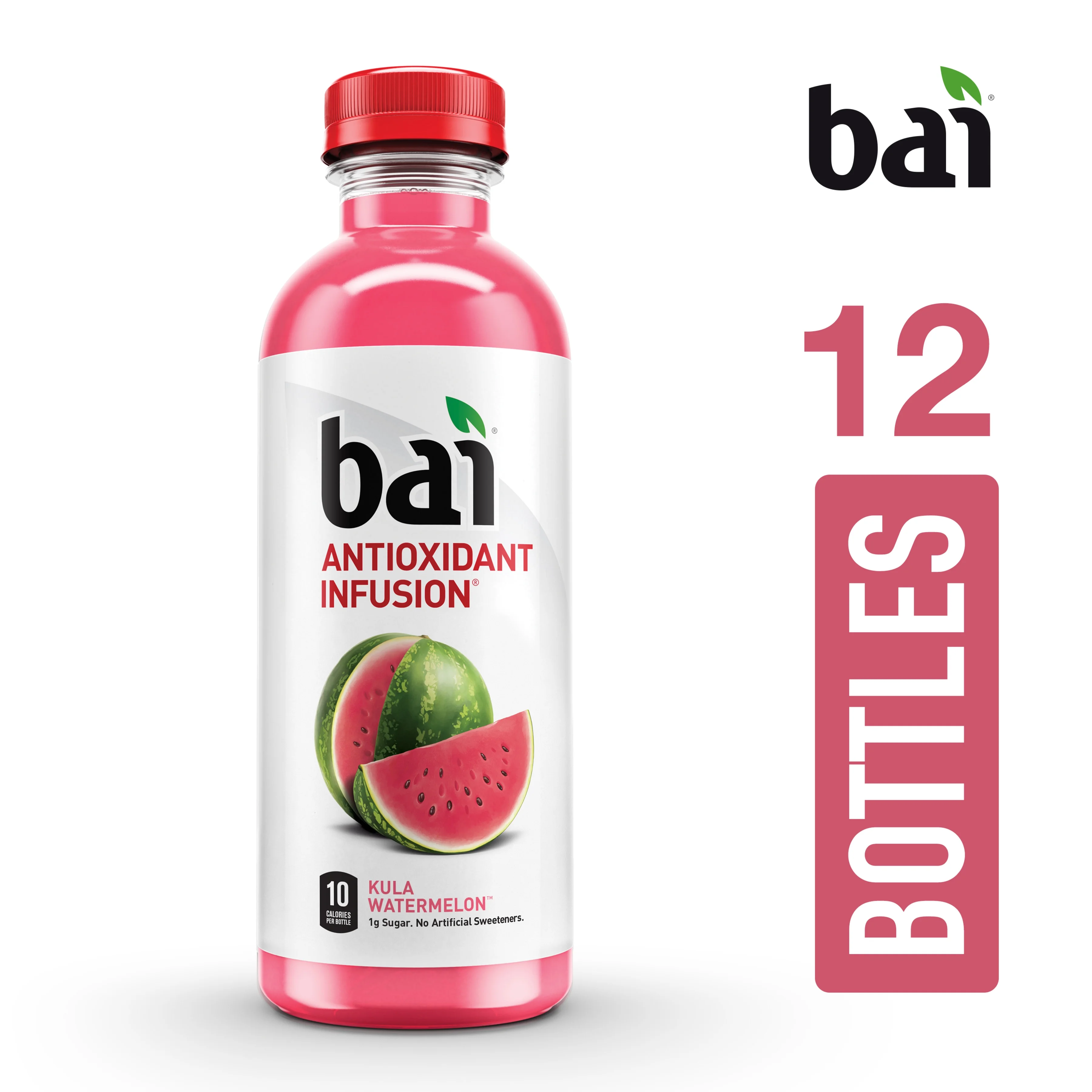 Bai Antioxidant Infused Beverage, Kula Watermelon, 18 Fl Oz, 12 Count