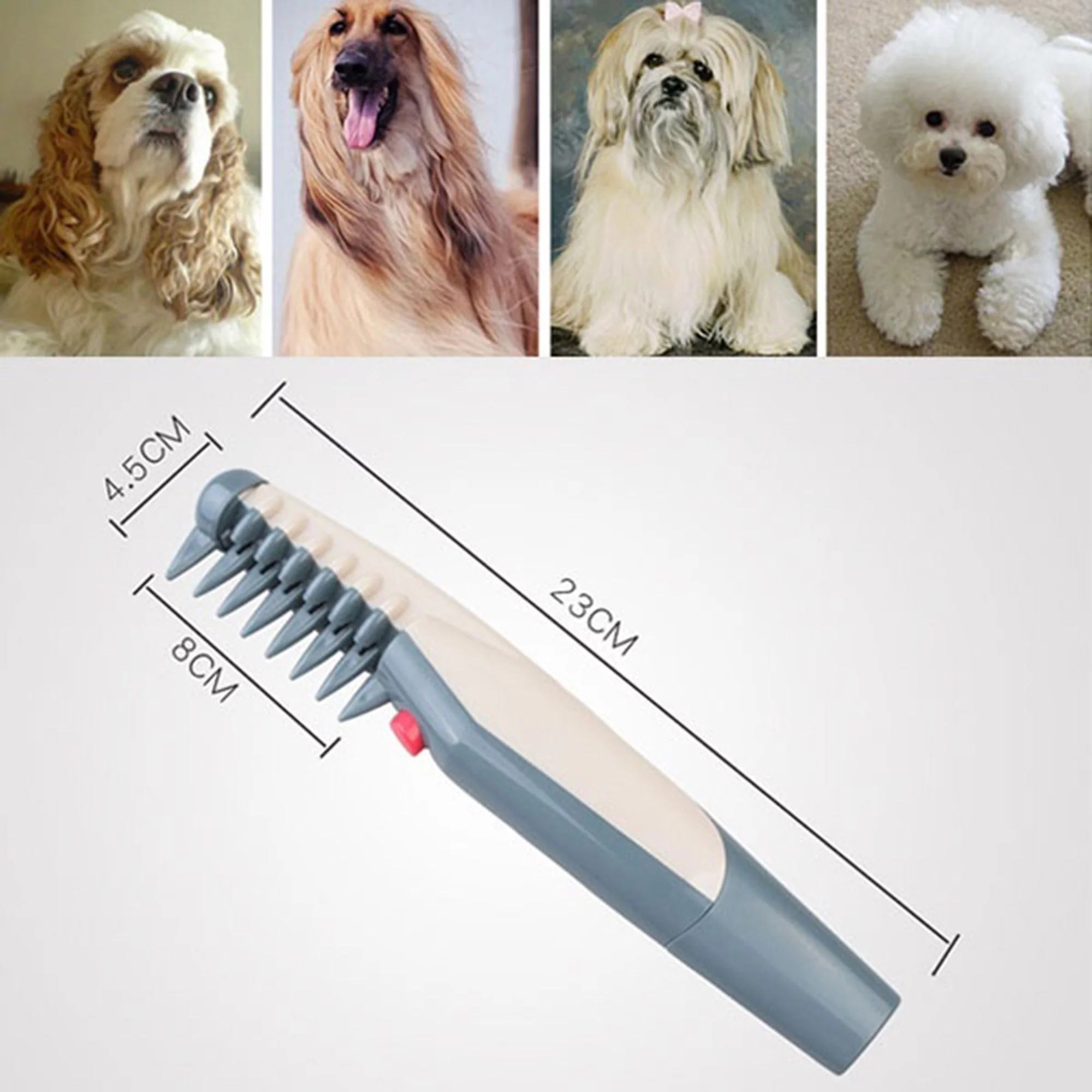 LELINTA 2PCS Pet Grooming Comb - Knot Out Electric Pet Grooming Comb for Dogs Pet Hair Scissor Trimmer - Remove Knots and Tangles