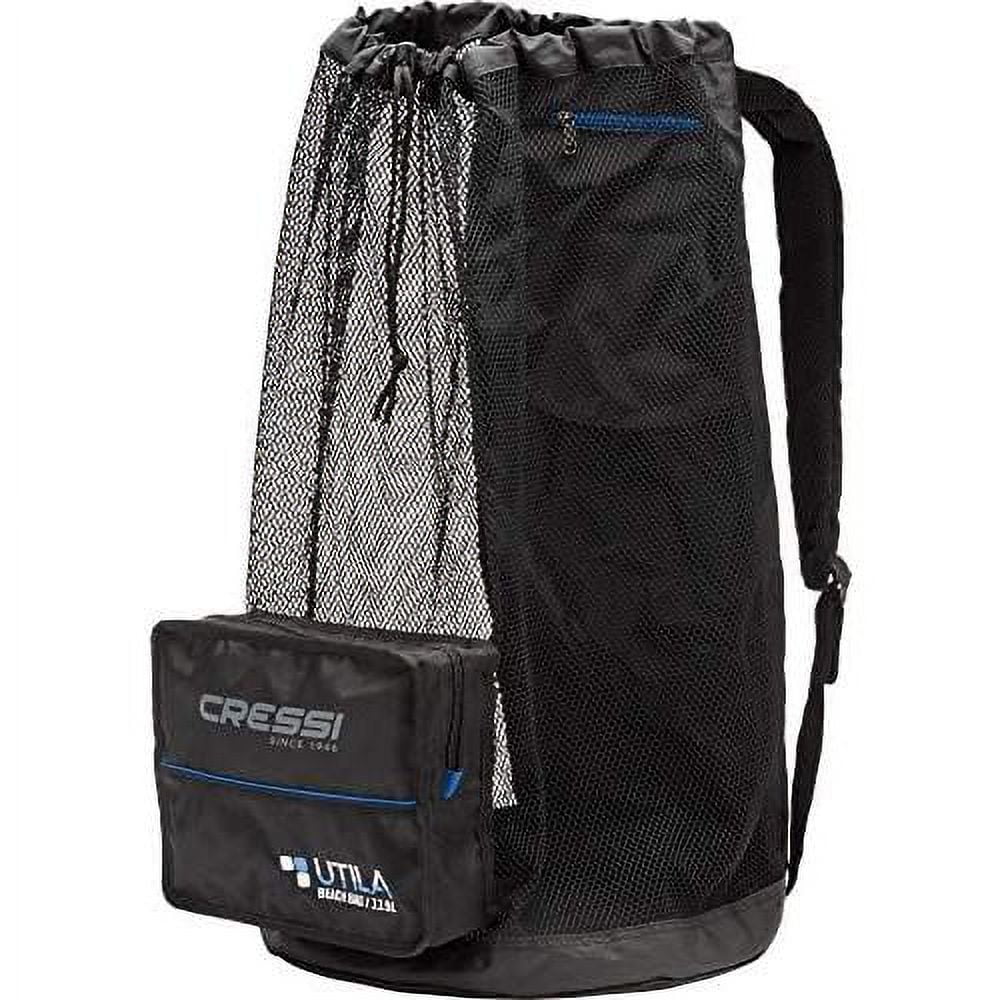 Heavy Duty Mesh Backpack 85 Liters Capacity For Snorkeling, Water Sport Gear | Utila: Designed In Italy, Black, One Size (UB937000)