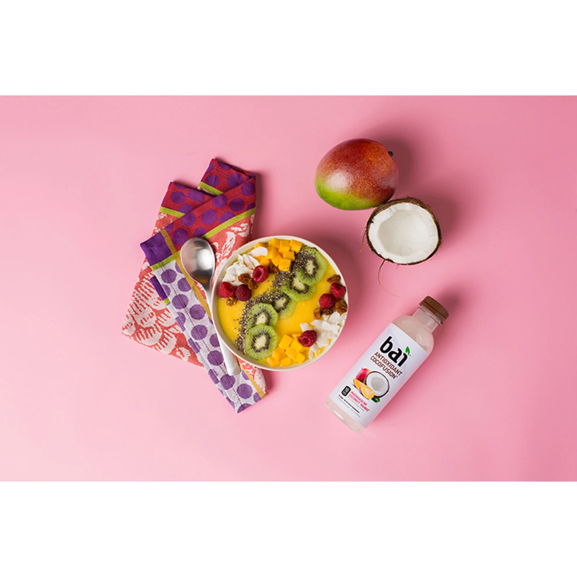 Bai Gluten-Free, Madagascar Coconut Mango, Antioxidant Infused Drinks, 18 Fl Oz, 12 Pack Bottles