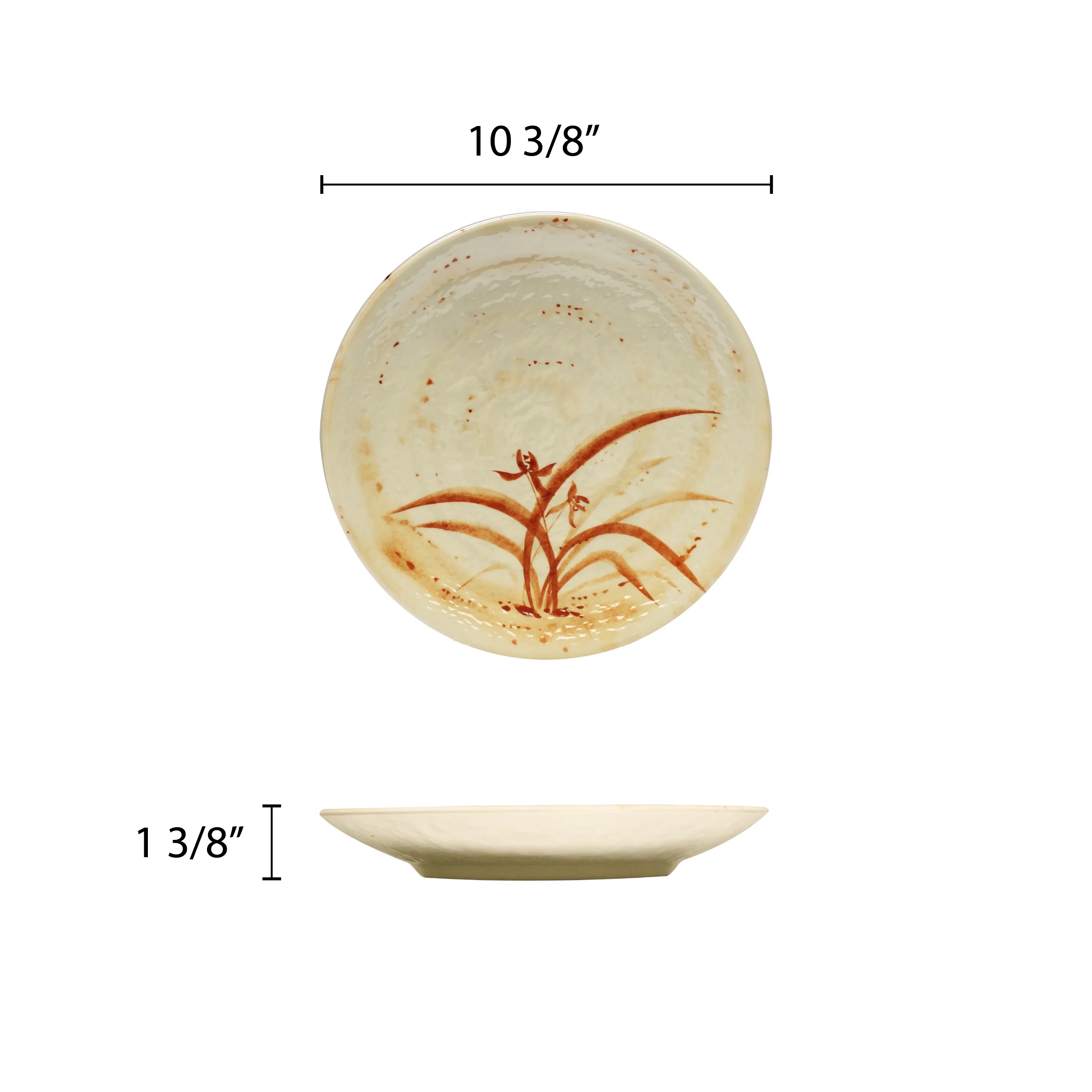 Excellante Gold Orchid Melamine Dinnerware Collection 10 1/2