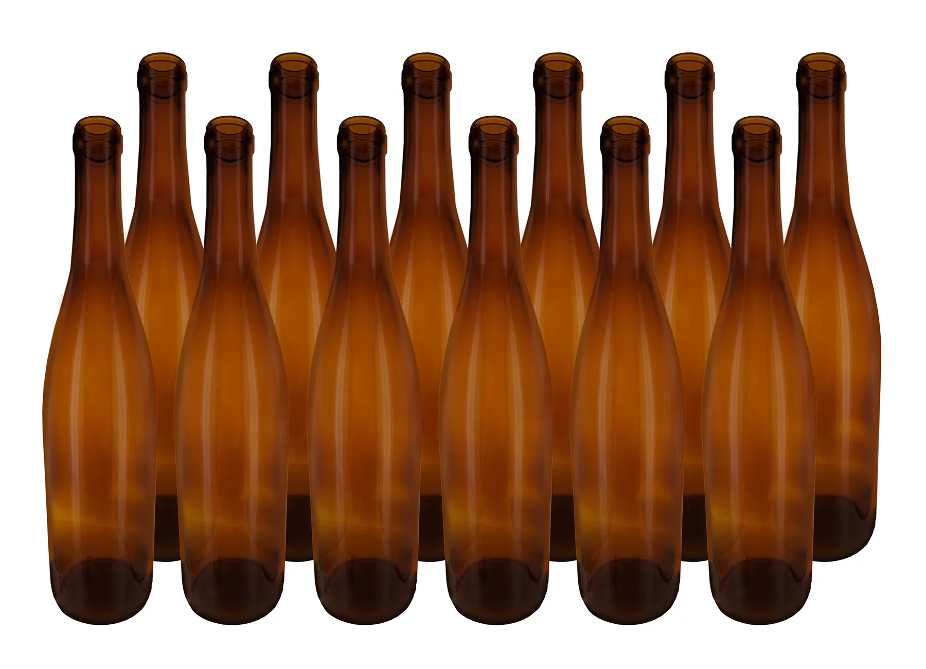750 ml Amber Glass Hock Bottles, 12 per case
