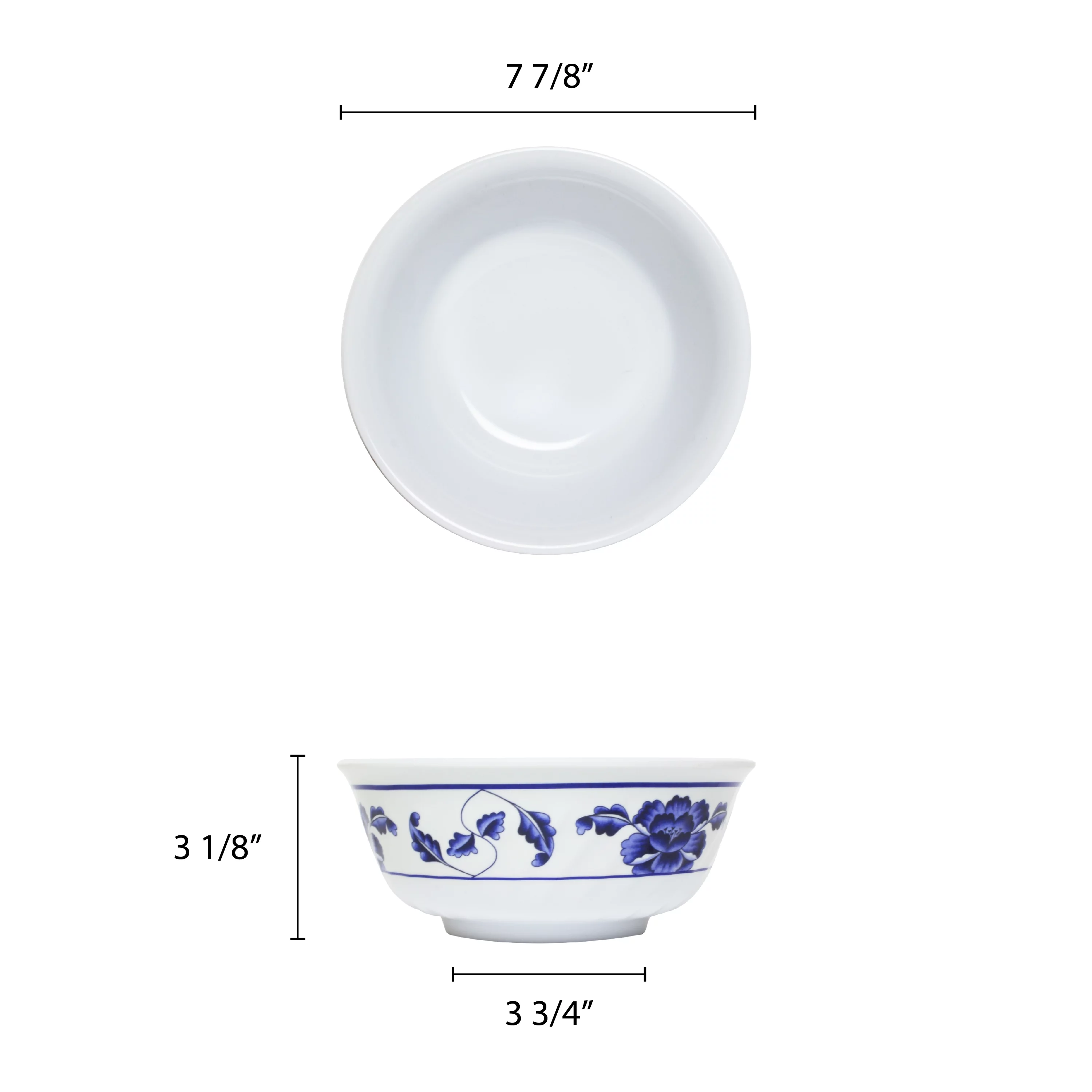 Excellante Lotus Melamine Dinnerware Collection 48 Oz, 8