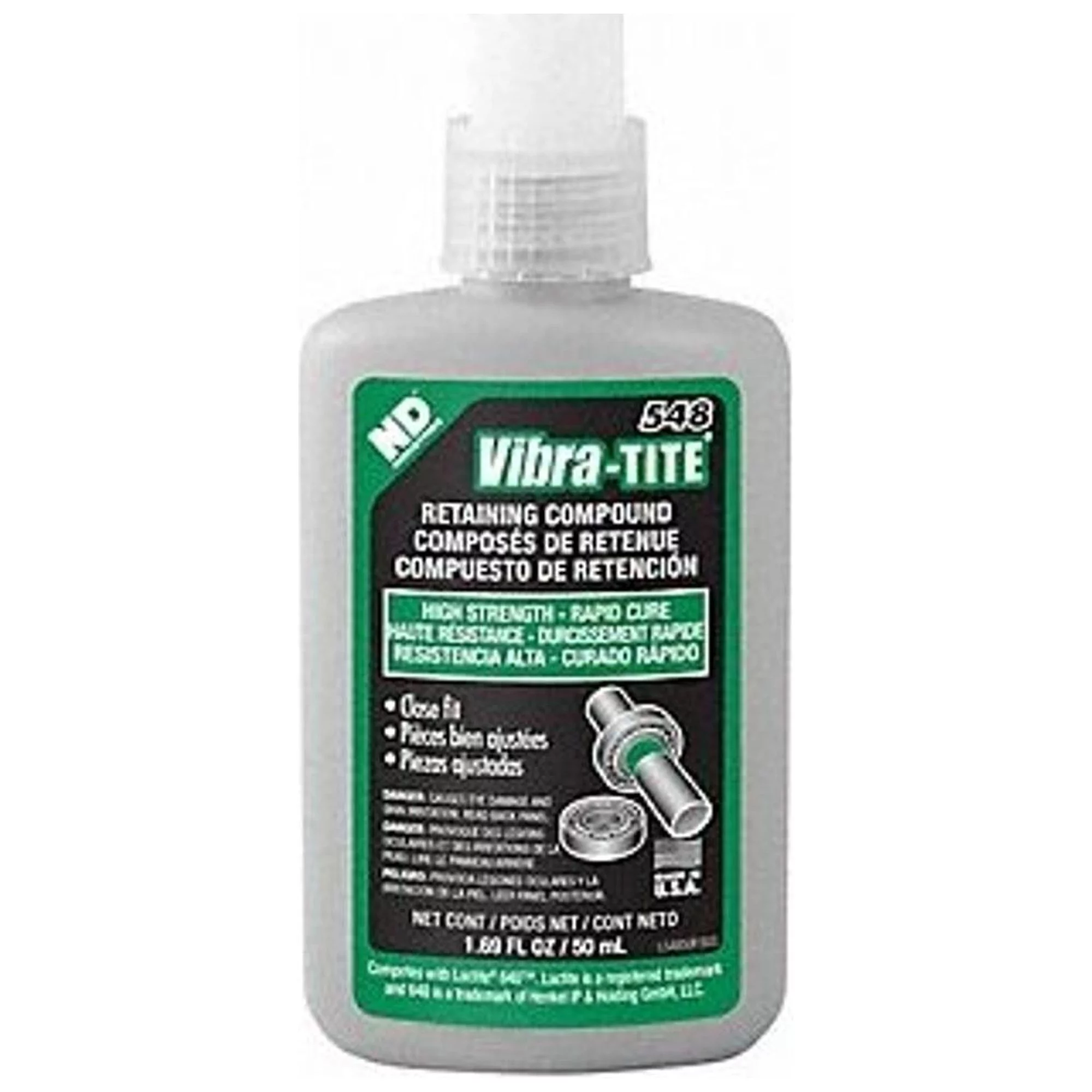 Vibra-Tite Retaining Compound,1.6907 fl oz,Green 54850