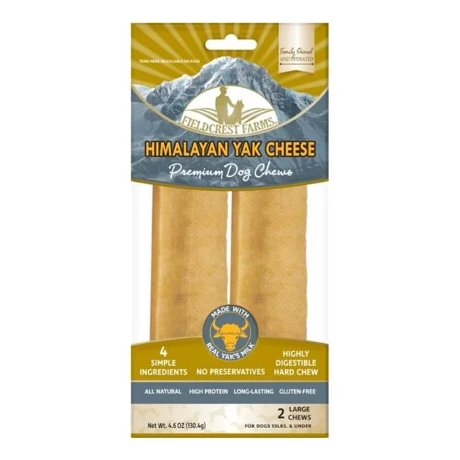 Fieldcrest Farms  Himalayan Yak Cheese Dog Chew - Large - Pack of 2