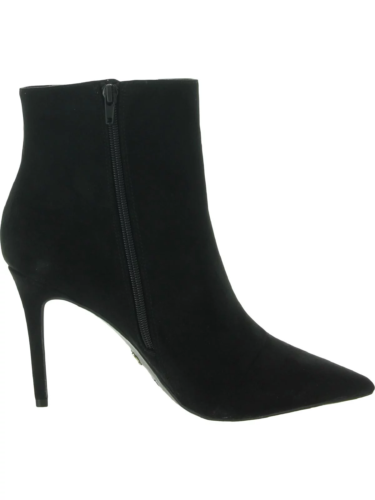 TRAFIA SODI Womens Black Cushioned Rylie Pointed Toe Stiletto Zip-Up Dress Booties 10.5 M