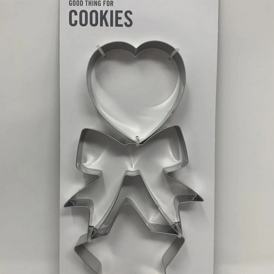 Martha Stewart Stainless Steel Heart, Bow Ribbon & Star Cookie Cutters Set Of 3