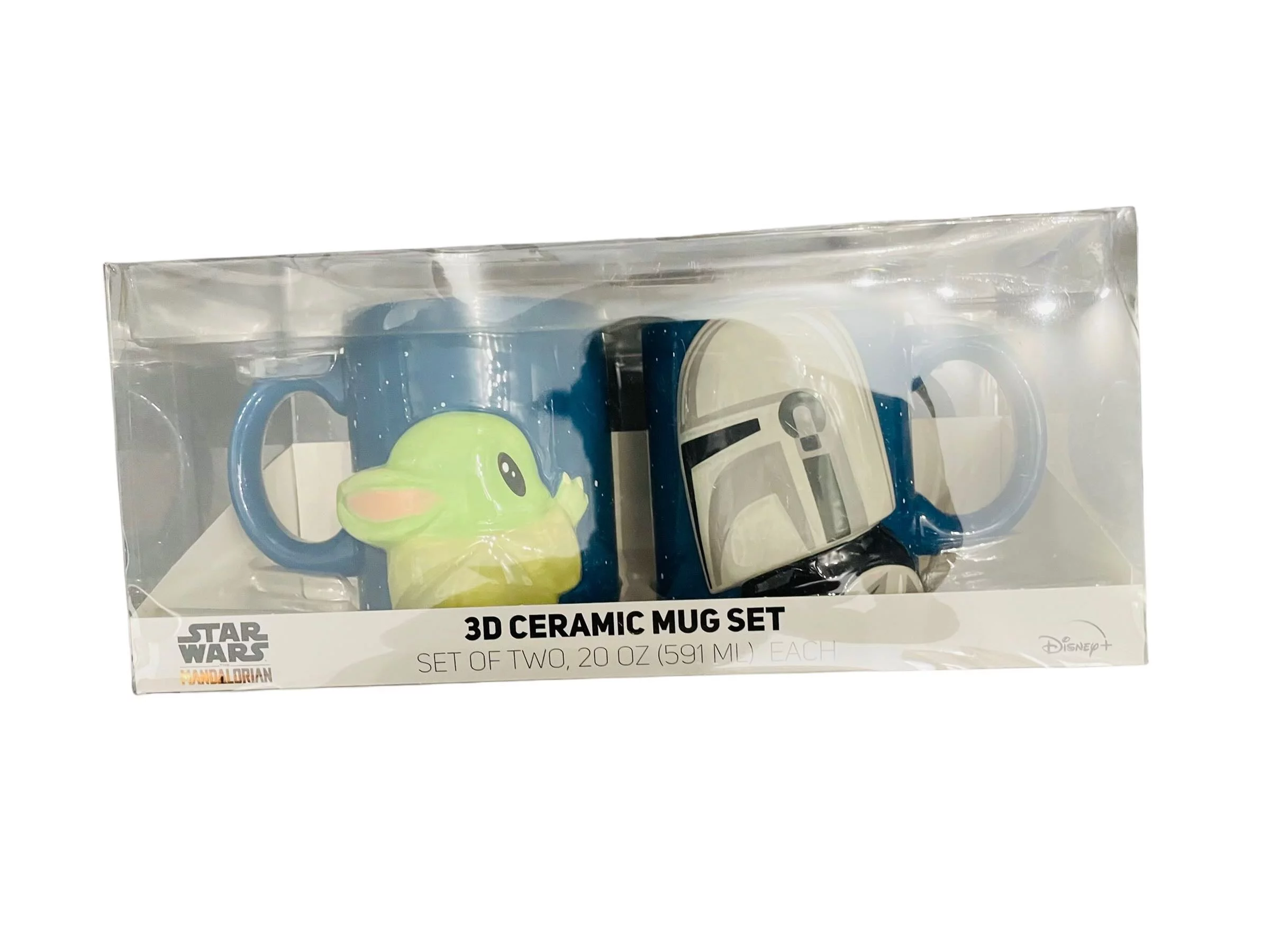 Star Wars  Star Wars the Mandalorian Grogu & Dinn Djarin 3D Ceramic Mug Set - Pack of 2
