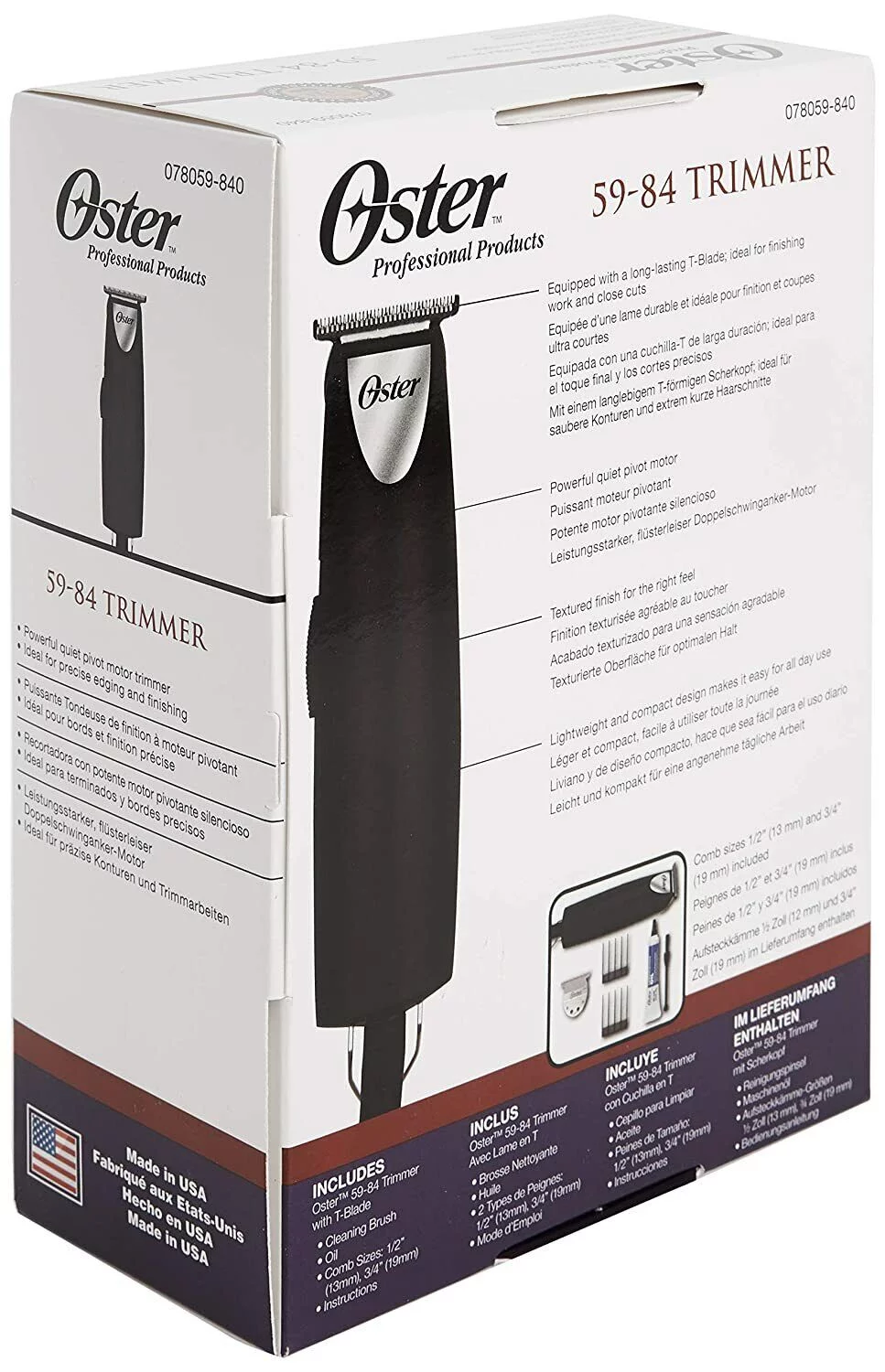 Oster Professional Hair Trimmer T-Finisher FREE Narrow Blade