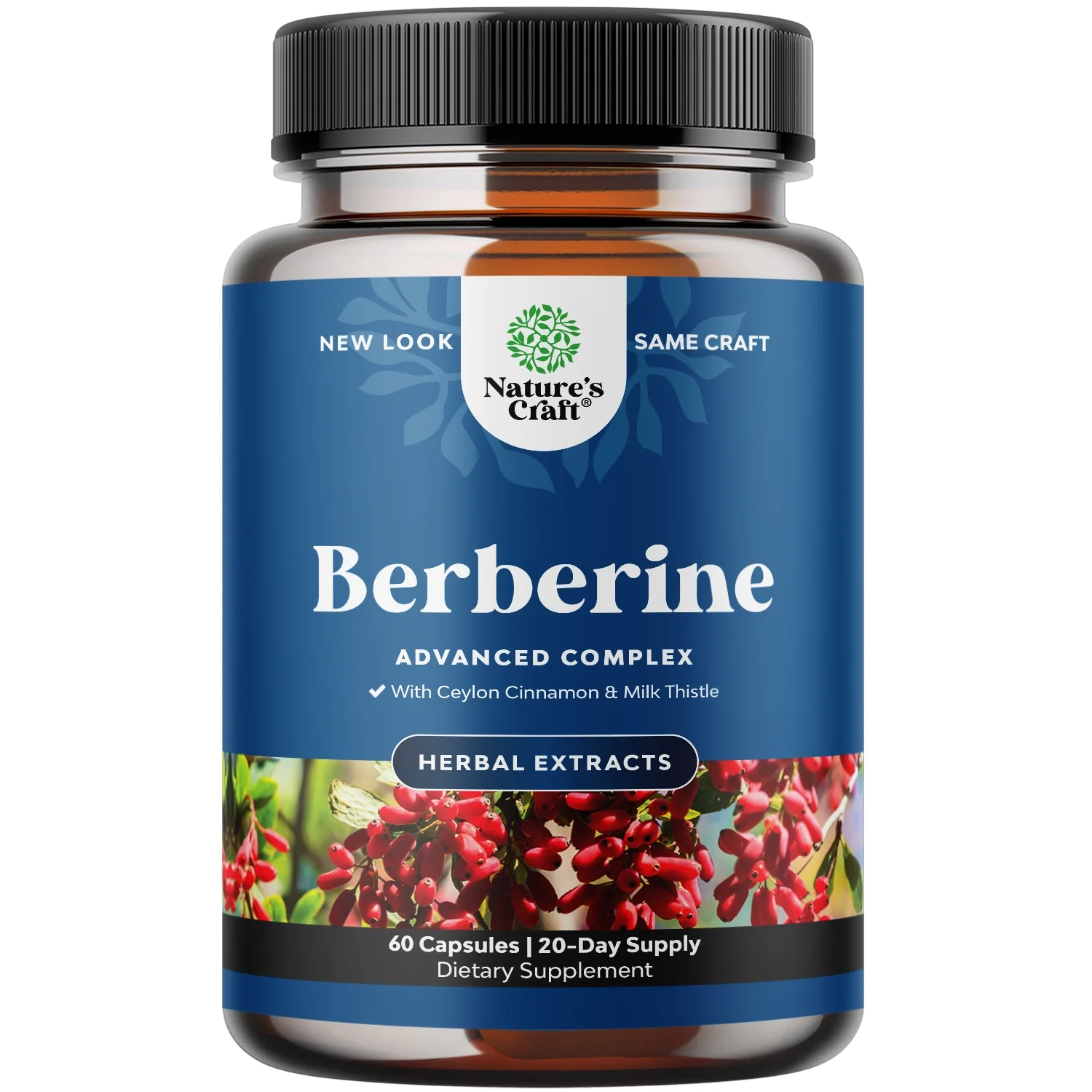 Balancing Berberine Plus 1200mg per serving Complex - Antioxidant Berberine with Ceylon Cinnamon Capsules Plus Silymarin Milk Thistle Extract - Active PK for Heart Health and Sugar Support 60 Capsules