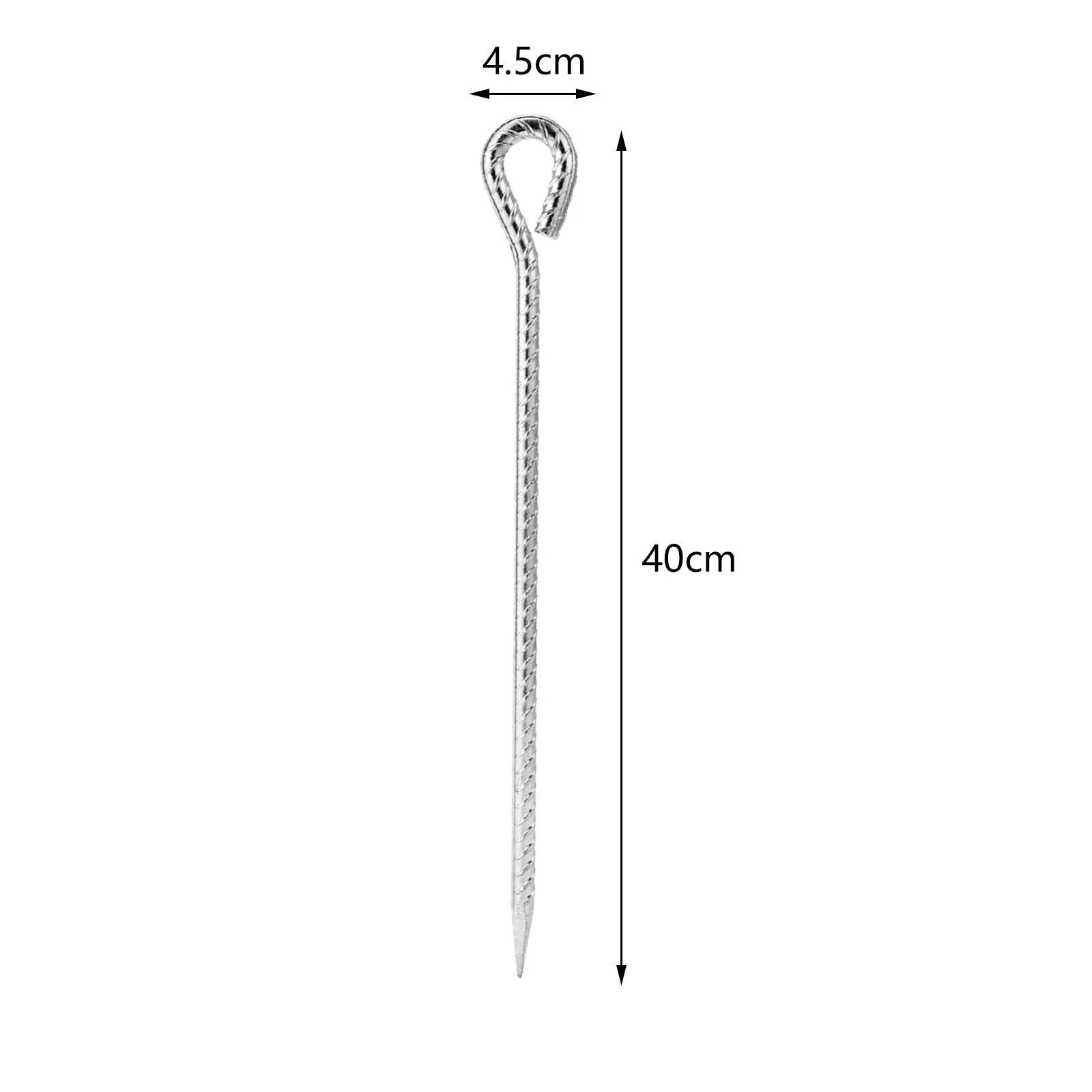 kesoto 6 Pieces Tent Stakes Pegs Tent Nails Reusable Beach Spikes Anchor Canopy Stakes with Hook for Backpacking Trip Lawn Tarpaulin 40CM