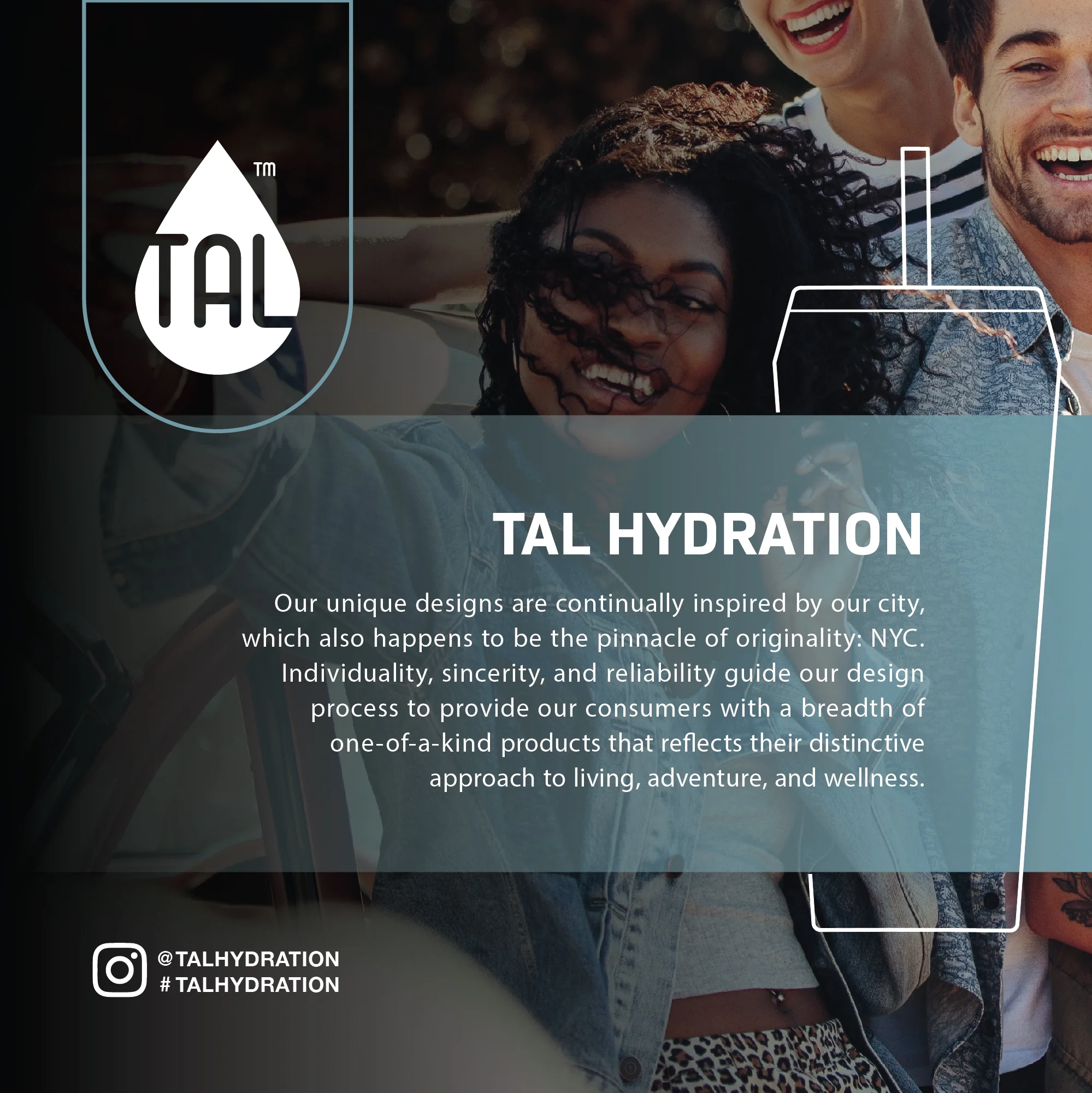 TAL Stainless Steel Spring Tumbler with Straw 32 oz, Black