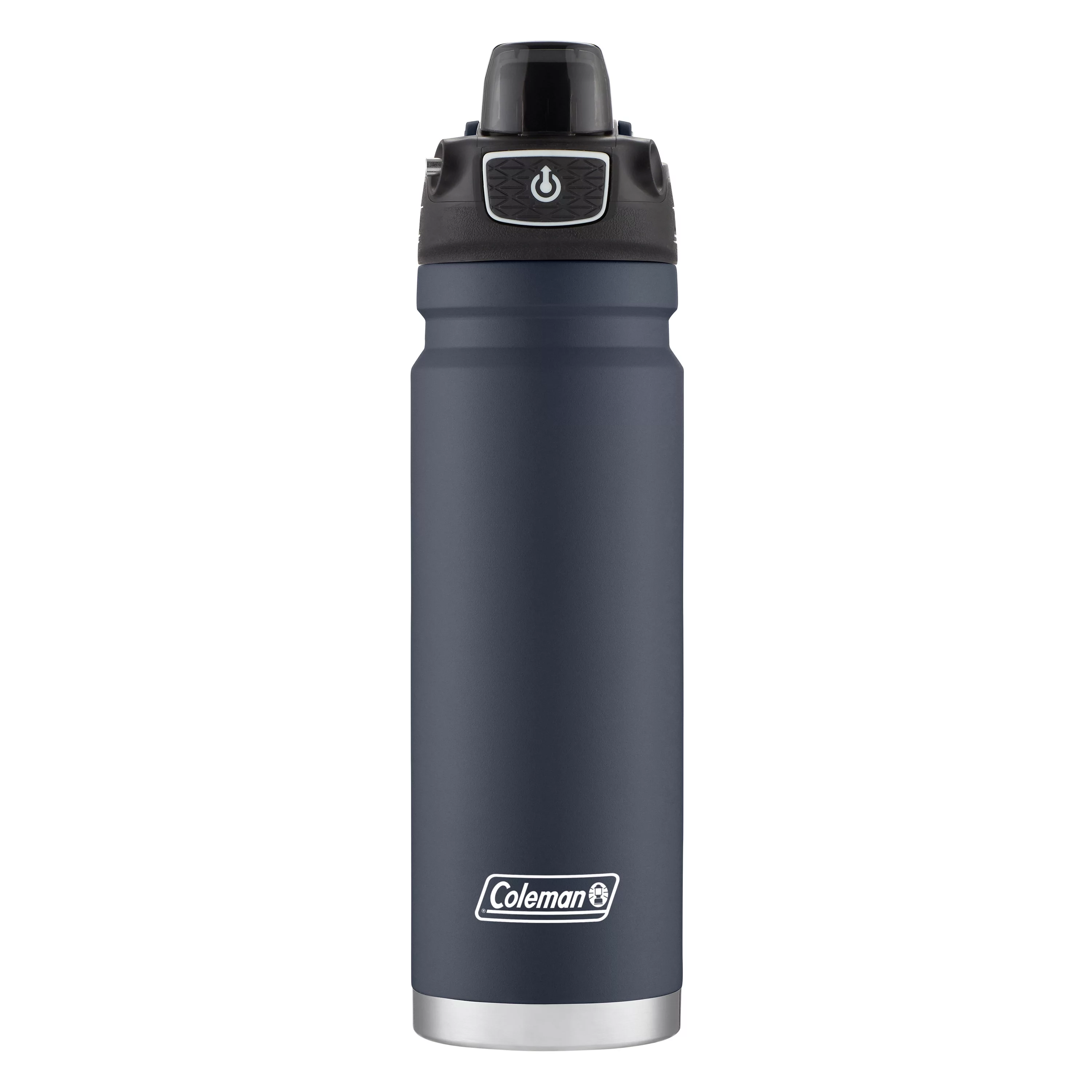 Coleman Burst Poptop Stainless Steel Insulated Water Bottle, 24 oz, Blue Nights