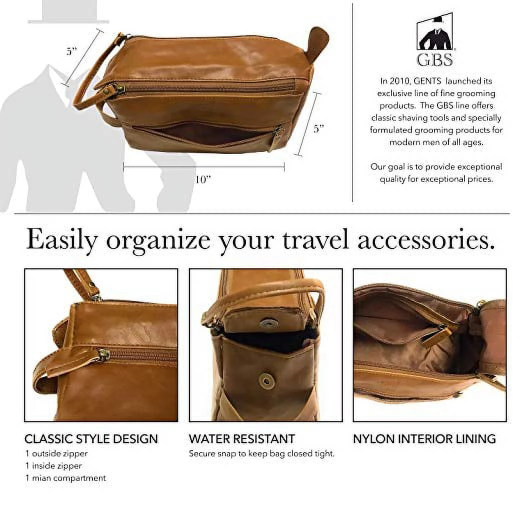 GBS Men's Deluxe Beard Grooming Gift Set - Travel Bag, Barber Shavette Razor, Shaping Tool, Dual Action Beard Comb, Unscented Beard Oil, Beard Brush, Trimming Scissors, Ear Nose Scissor + Accessories