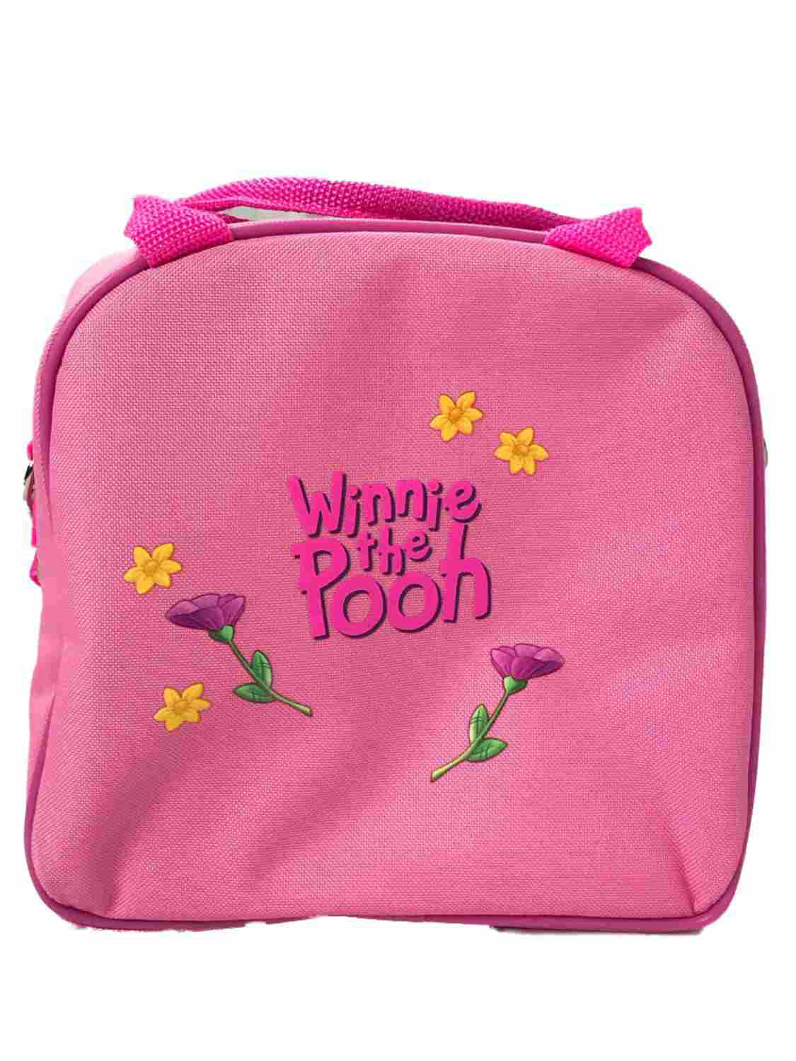 Disney Winnie the Pooh Pink Lunch Box with Water Bottle - Kids Lunch Bag Set