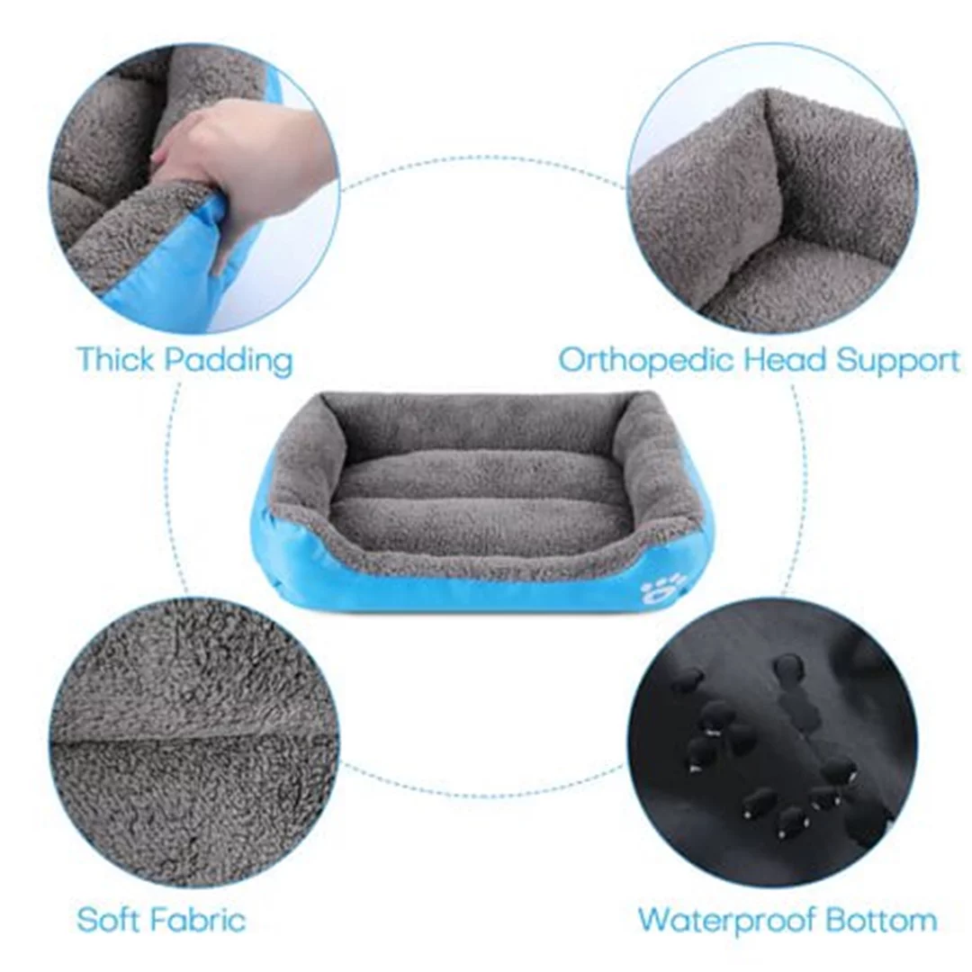 ZBH large Dog Bed Machine Washable Rectangle Puppy Bed with Anti-Slip Bottom, Soft Sleeping Pet Bed Durable