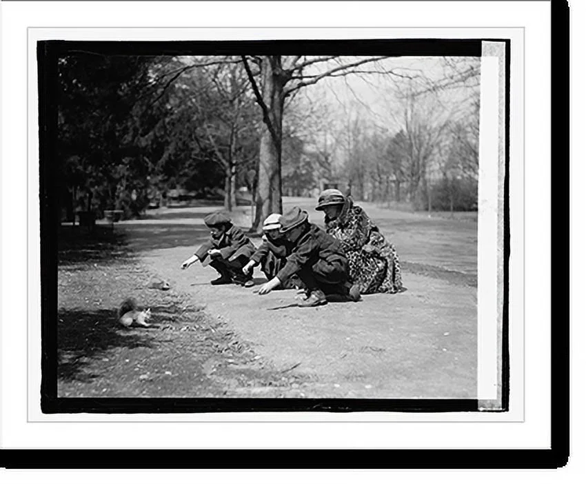 Historic Framed Print, Mrs. Denby and kids, 17-7/8