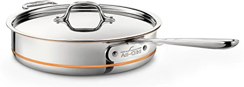 All-Clad 6403 Stainless Steel Copper Core 5-Ply Bonded Dishwasher Safe 3-Quart  Saute Pan with Lid