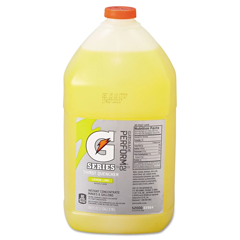 Liquid Concentrate Lemon-Lime, One Gallon Jug, 4/Carton