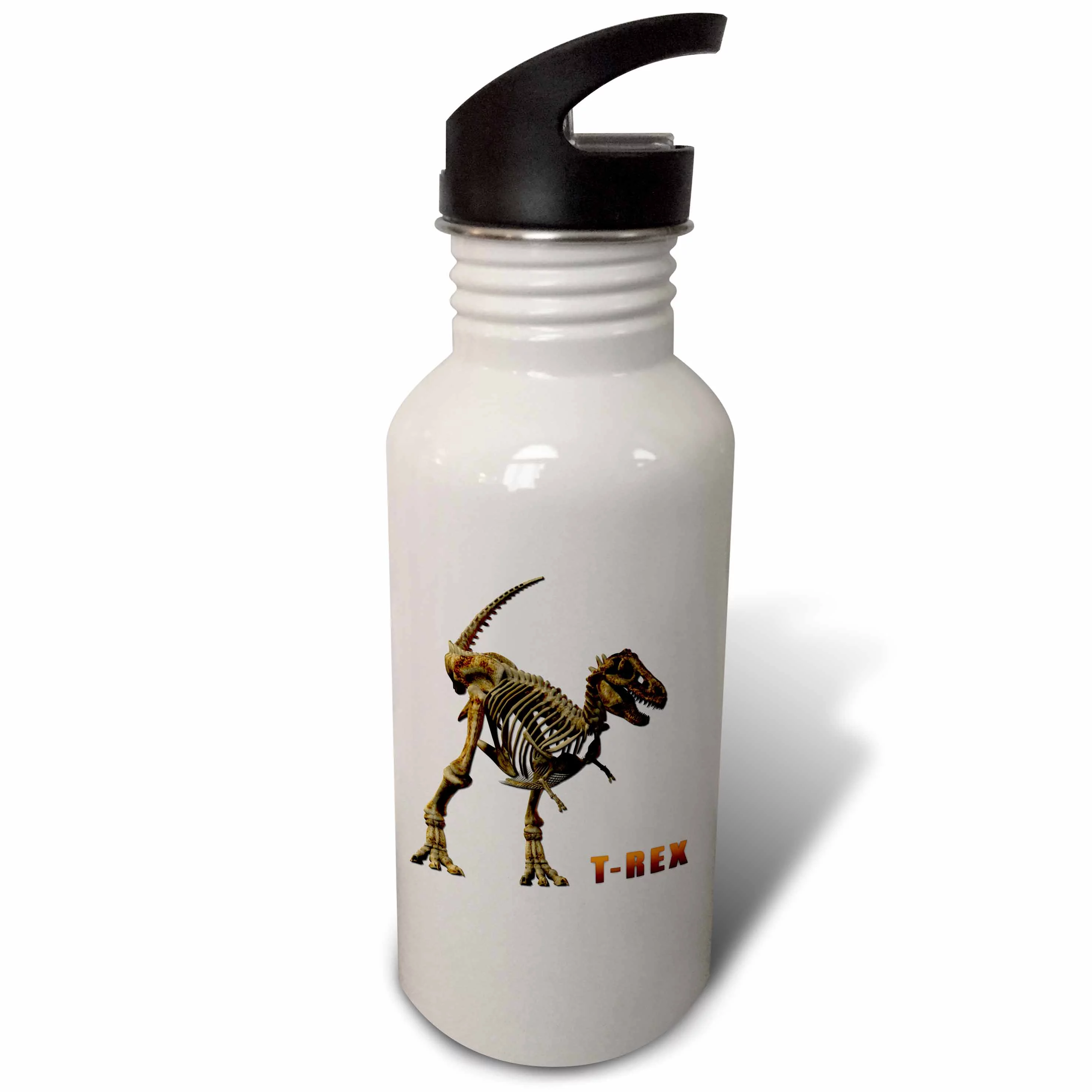 3dRose T Rex Dinosaur, Sports Water Bottle, 21oz