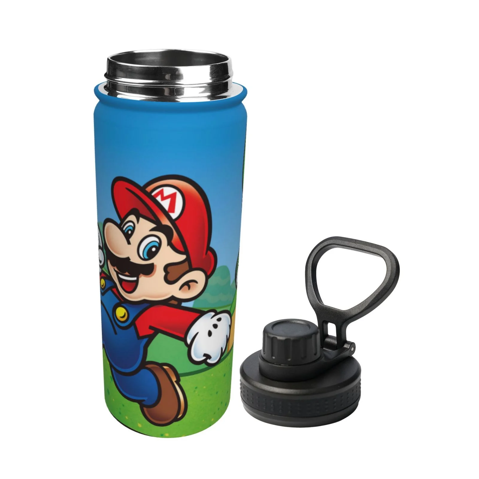 Mario And Luigi Unisex Sports Insulated Water Bottles Kettle Stainless Steel Portable Cup 18OZ For School Travel Gym Running