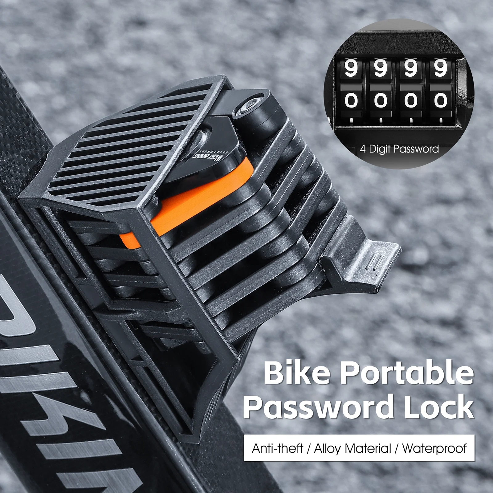 WEST BIKING Bike Lock,Bike Lock Antitheft Bike Chainlock Lock Antitheft Bike Chainlock Lock Safety Lock Chainlock Lock Safety Lock Antitheft Bike