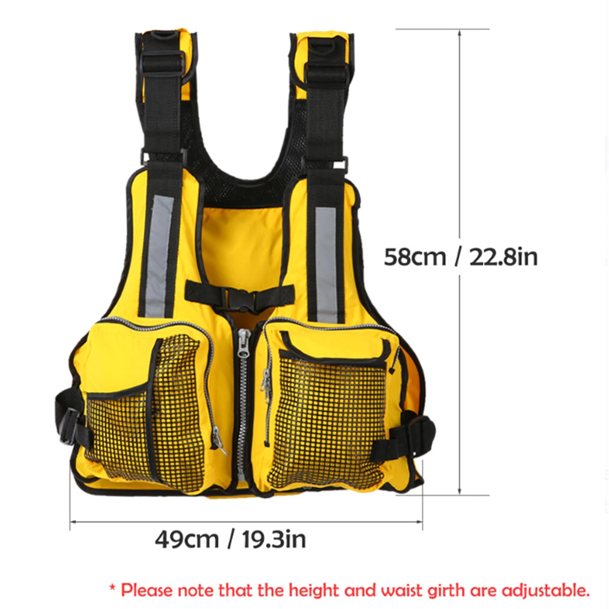 MERSARIPHY Adult Adjustable Life Jacket Vest Marine Reflective Life Saver
