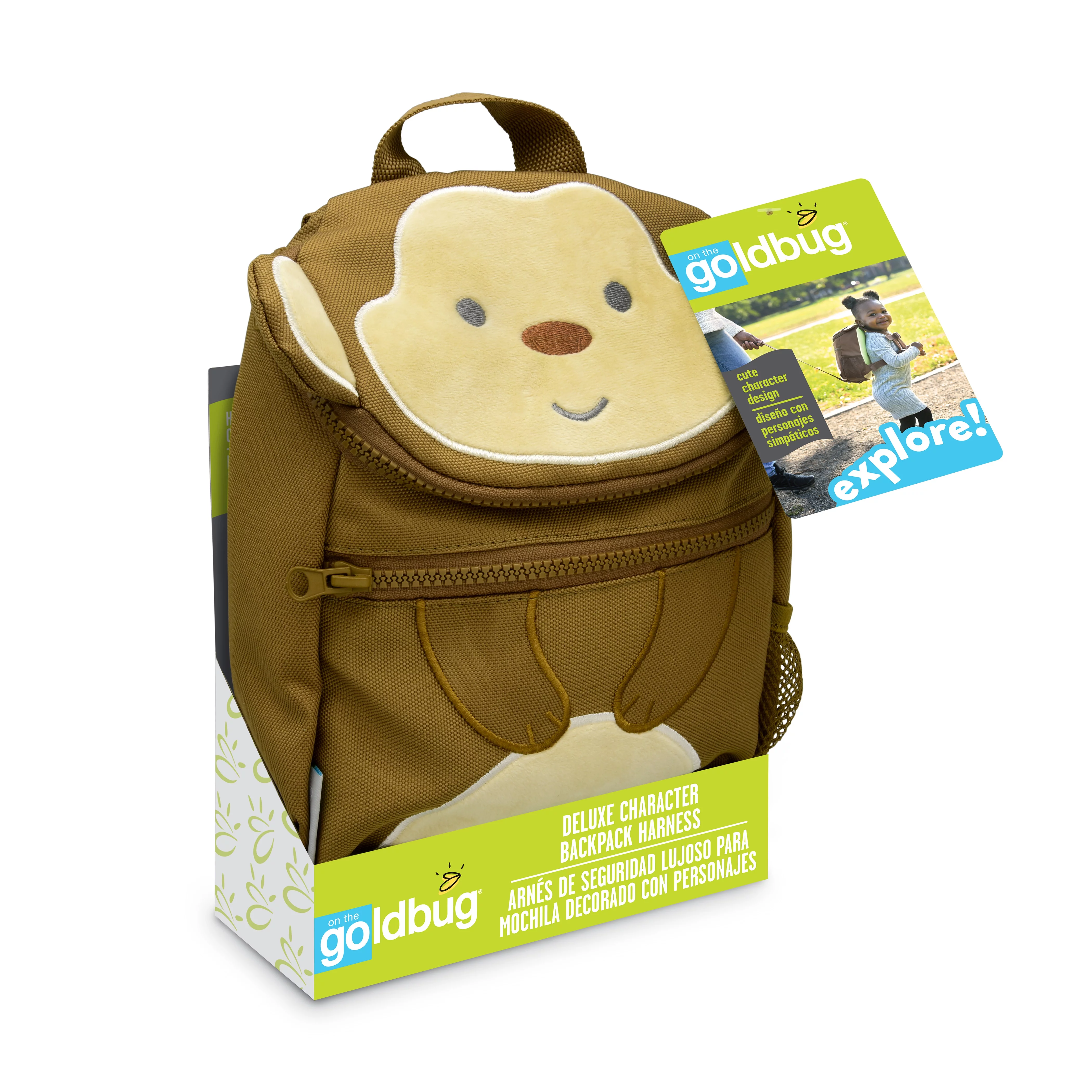On the Goldbug Harness Backpack Monkey Character