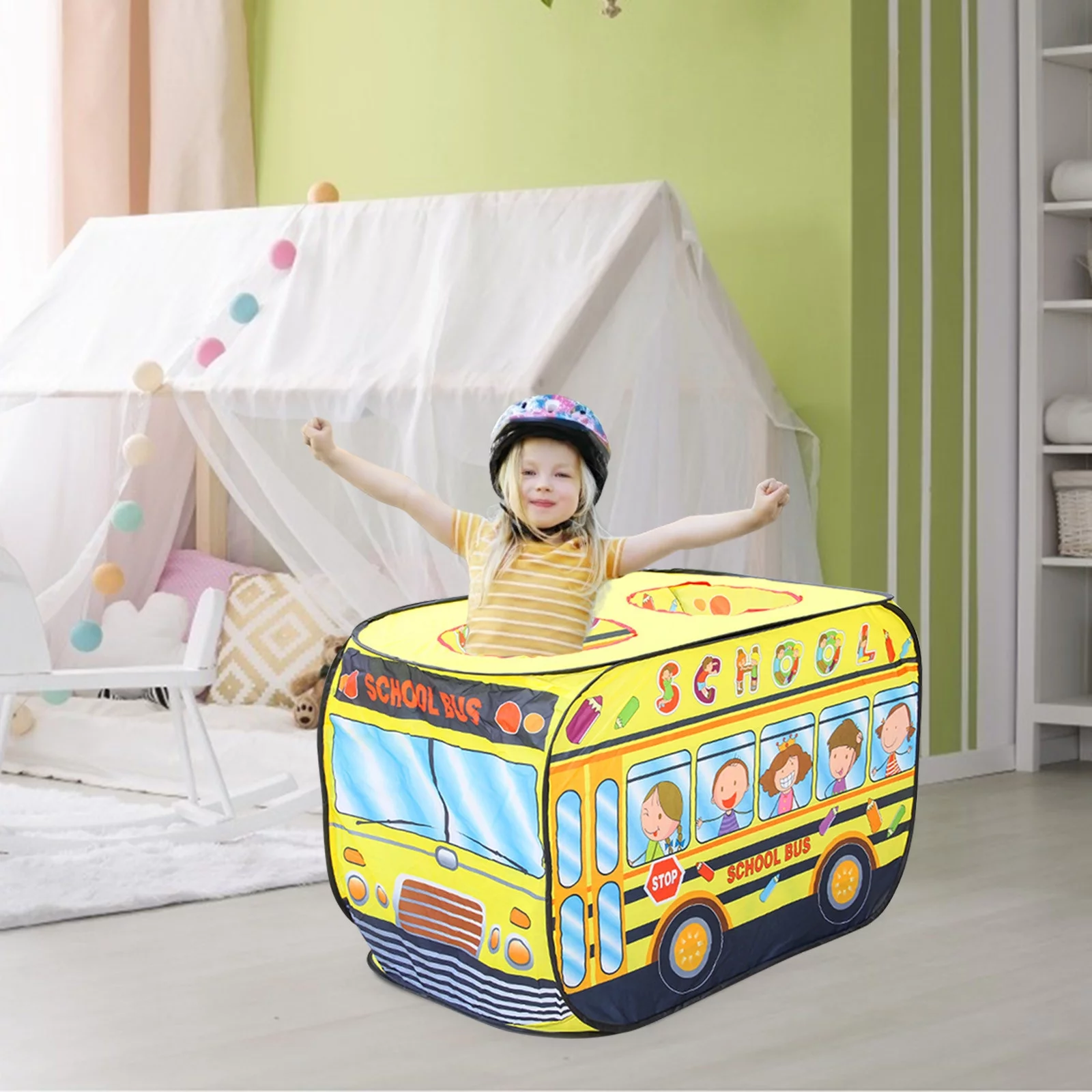 Foldable Pop-up Assembly Tent Durable Breathable And Tulle Kids Tent
