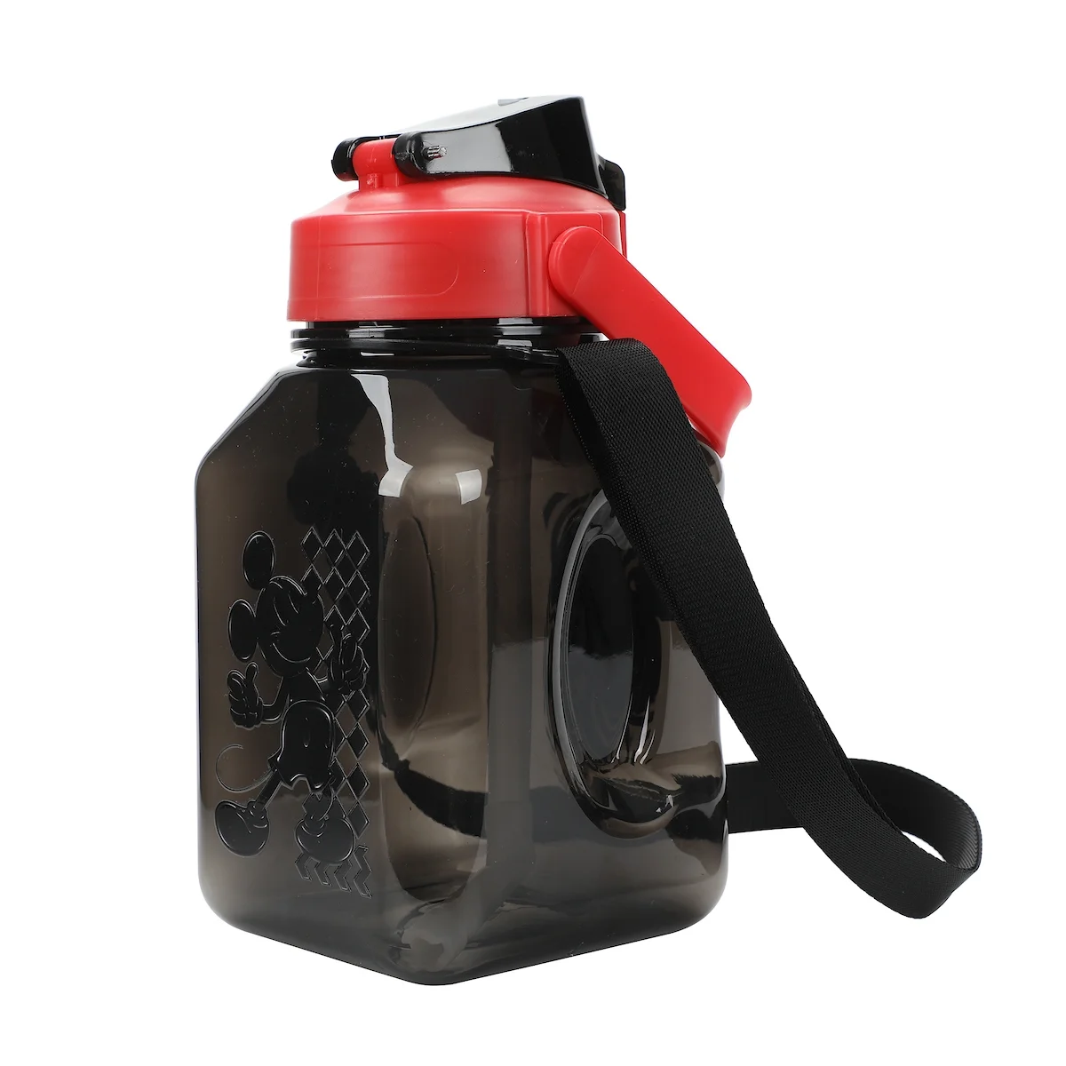 Disney Mickey Mouse Ears 50 Oz Black Water Bottle With Carrying Strap