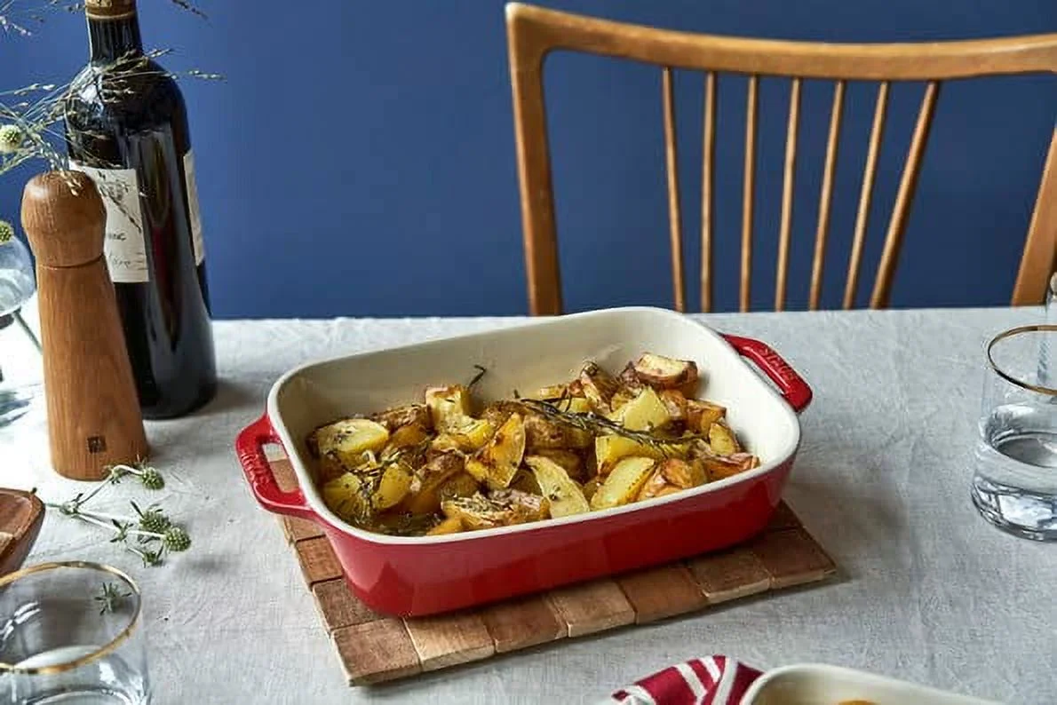 STAUB Ceramics Rectangular Baking Dish, 10.5x7.5-inch, Cherry