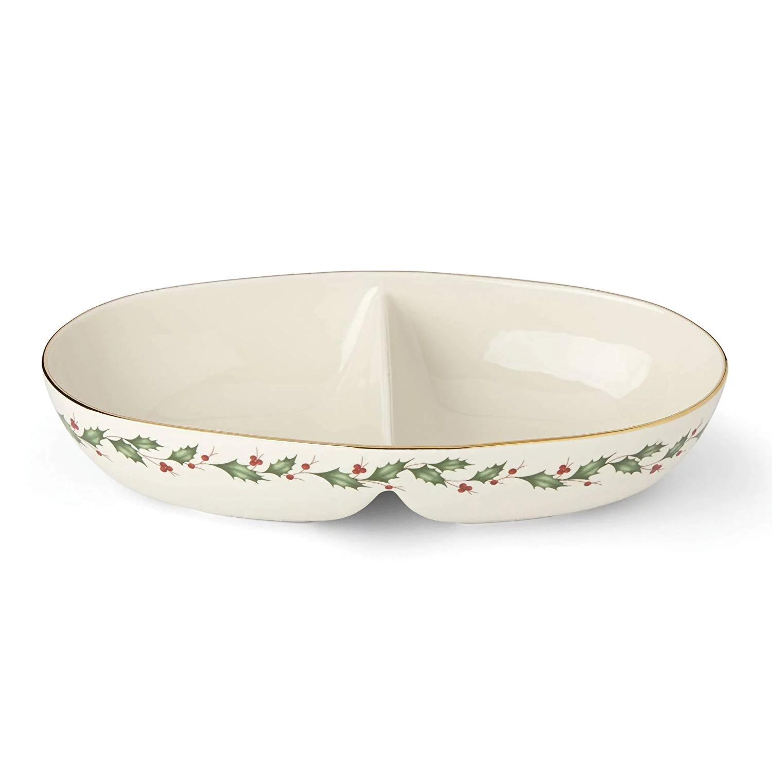 Lenox Holiday Dw Divided Oval Bowl