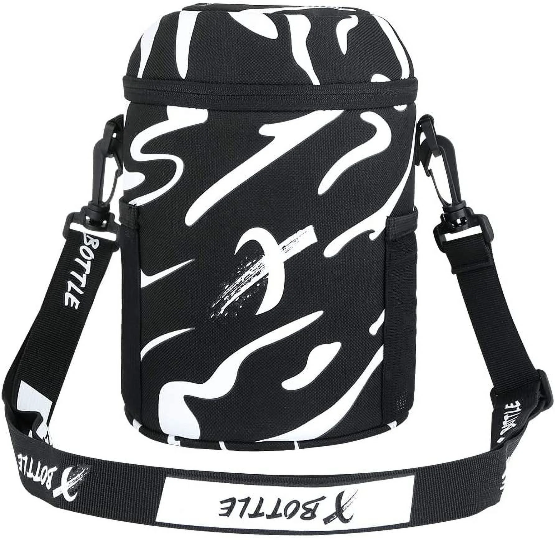 Insulated Water Bottle Sleeve with Shoulder Strap for Half Gallon 84OZ Sports Water Jugs Bottles, Carrier/Pouch Sleeve for Outdoor Camping, Hiking, Fishing, Gym, Keep Drinks Cool