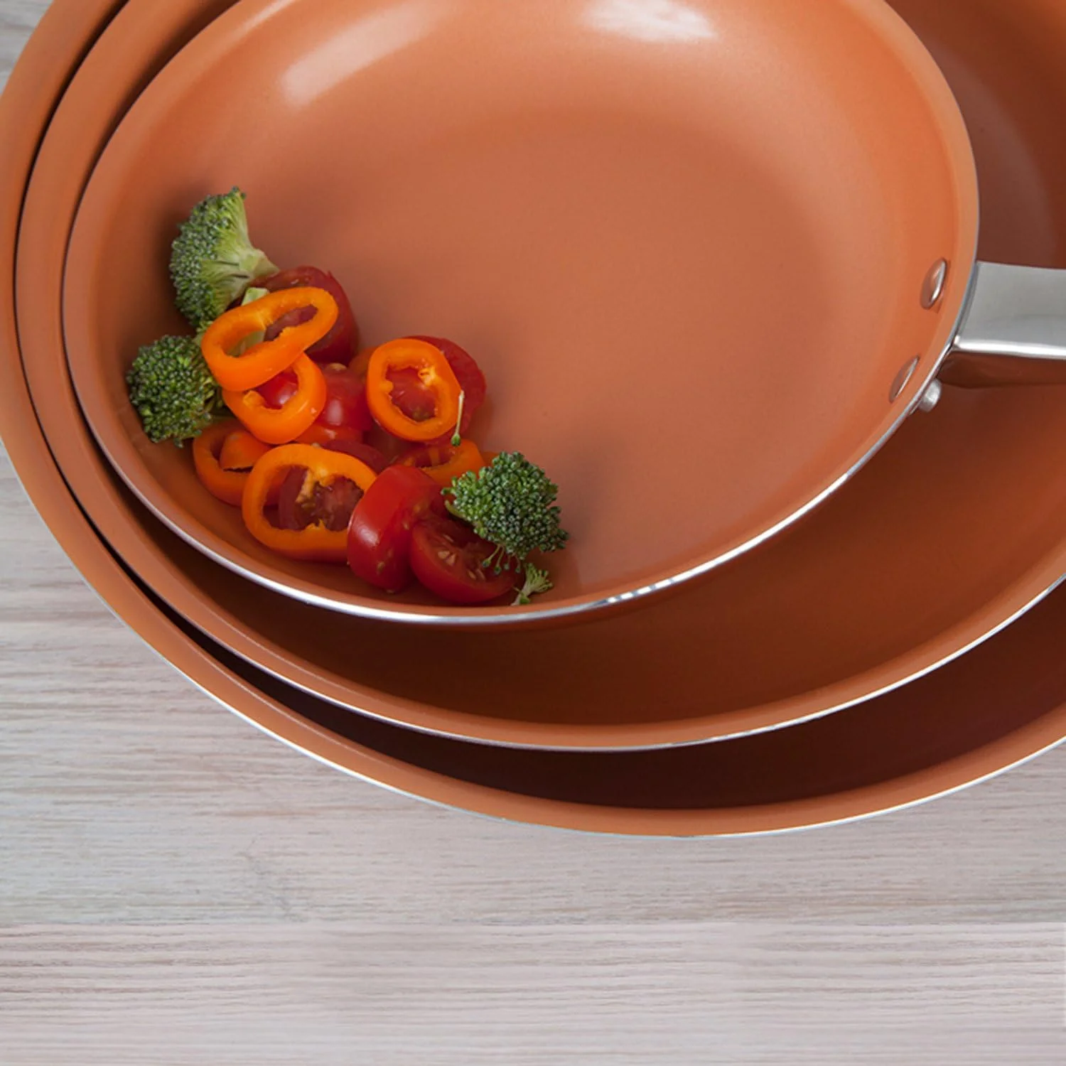 Imperial Home 3 Copper-Core Non-Stick Frying Pan Set