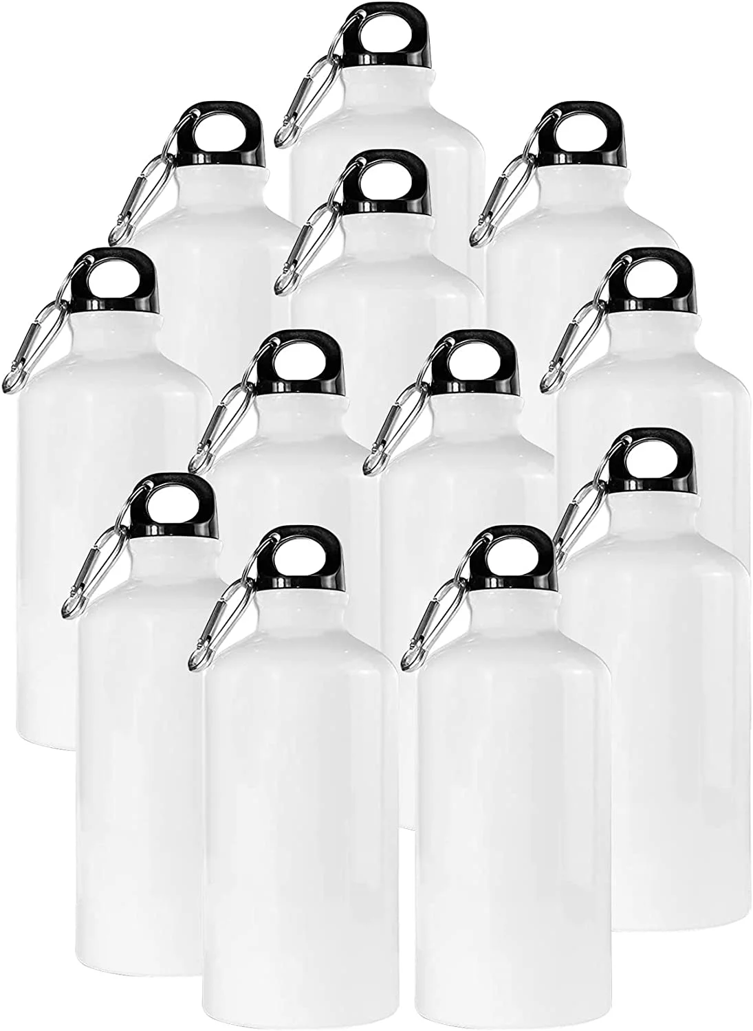 12PCS 500ML Aluminium Water Bottle White Sublimation Coated Bulk Pack Heat Press Sporting Cycling Blank Transfer Bottle