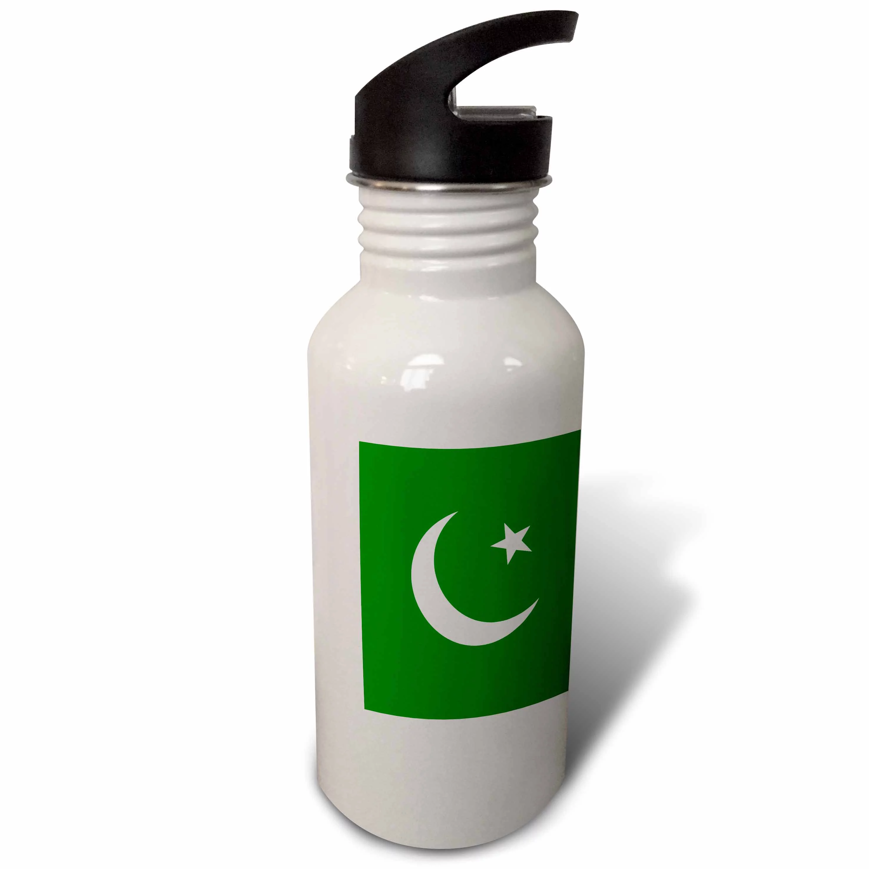 Flag of Pakistan - Pakistani dark green with white crescent moon and star Islamic country Asia world 21 oz Sports Water Bottle wb-158405-1