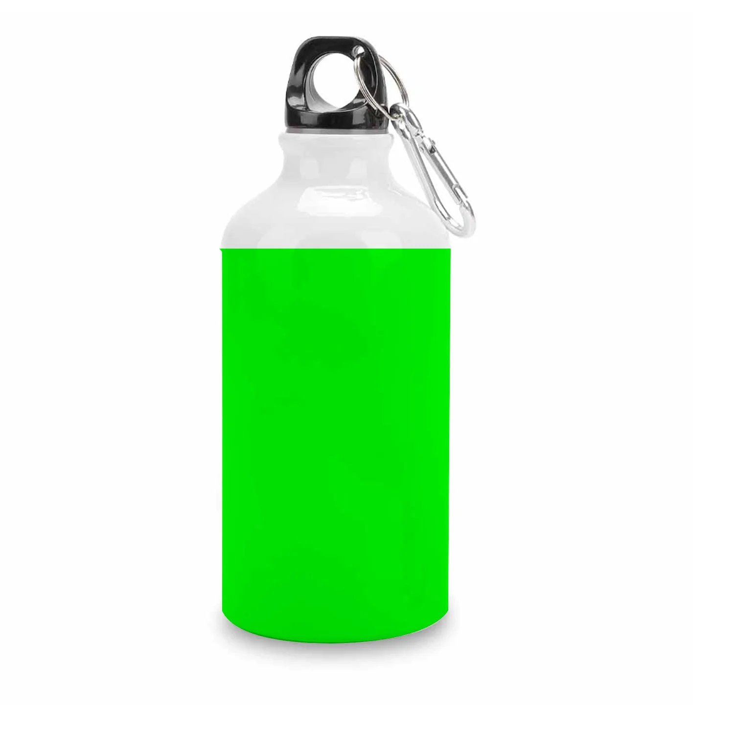 SKYSONIC 400ml Sport Aluminum Water Bottle,Green Solid,Sport Multipack Leak Proof Easy Carry Travel Bottle with Twist Cap for Gym Hiking Camping Running Bike Outdoor