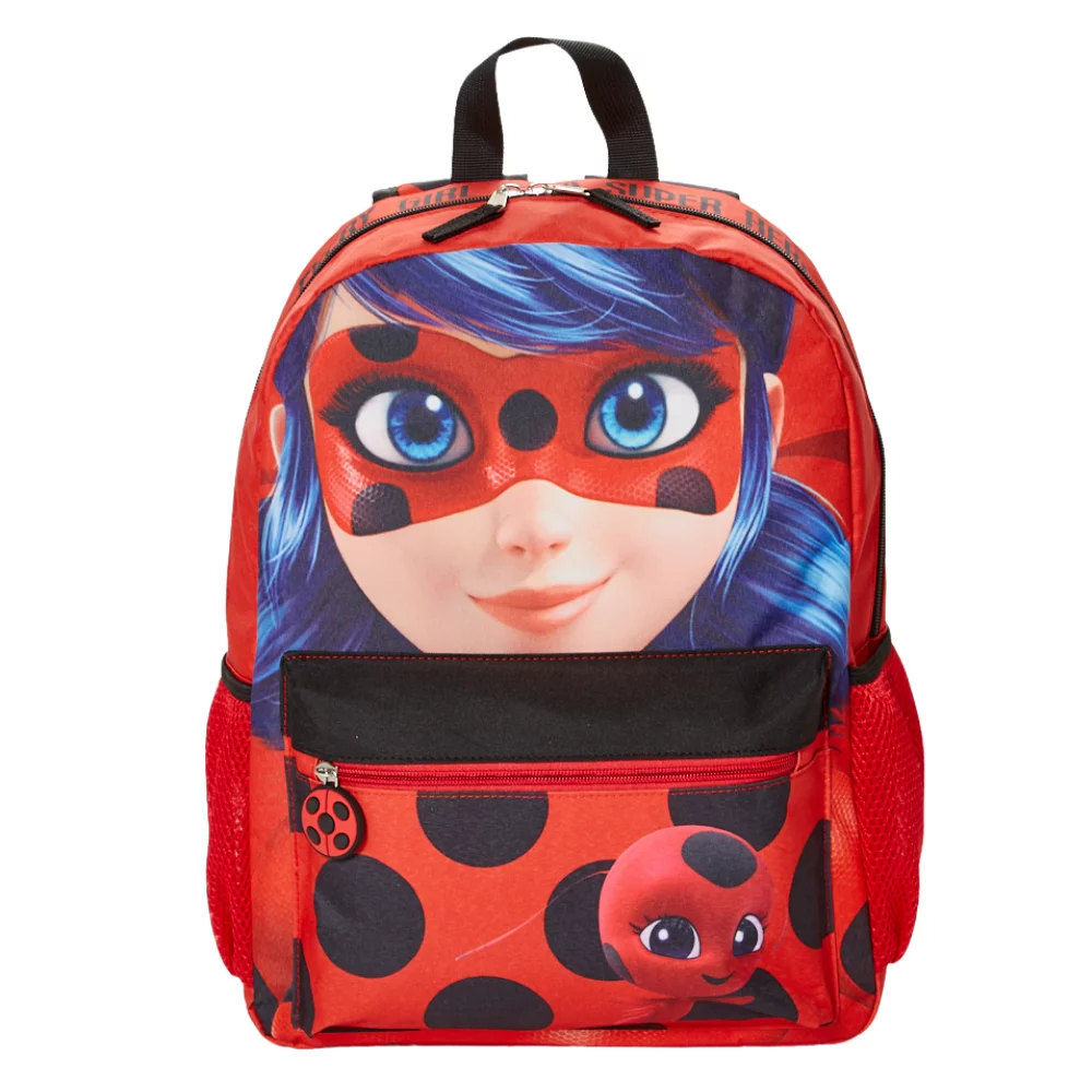 Miraculous Ladybug Girls Backpack Red Ladybug School Bag 16 inch