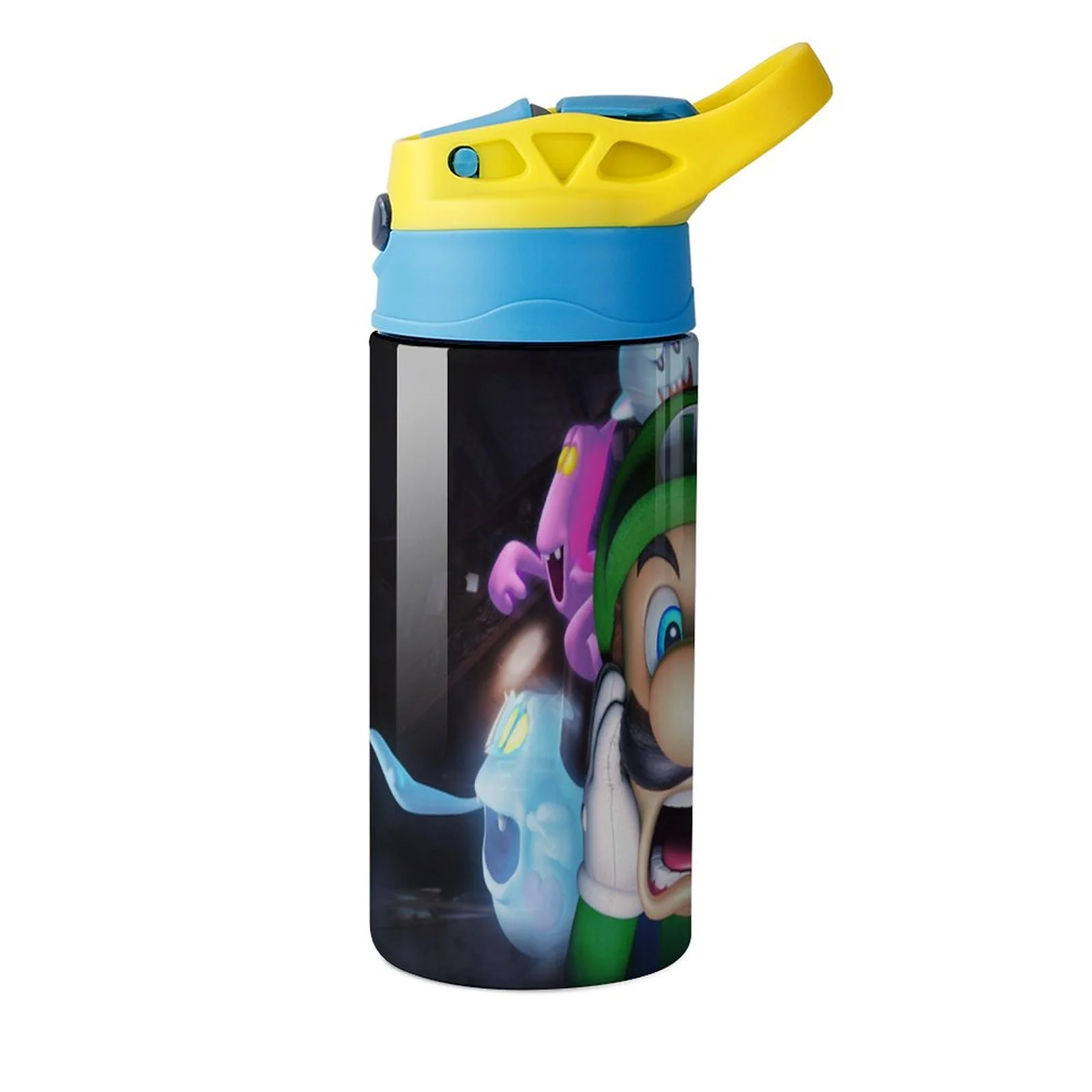 Creepy Luigi's Mansion Kid's Insulated Water Bottle With Straw Vacuum Stainless Steel Cup Leak-Proof Children Toddler Thermoses