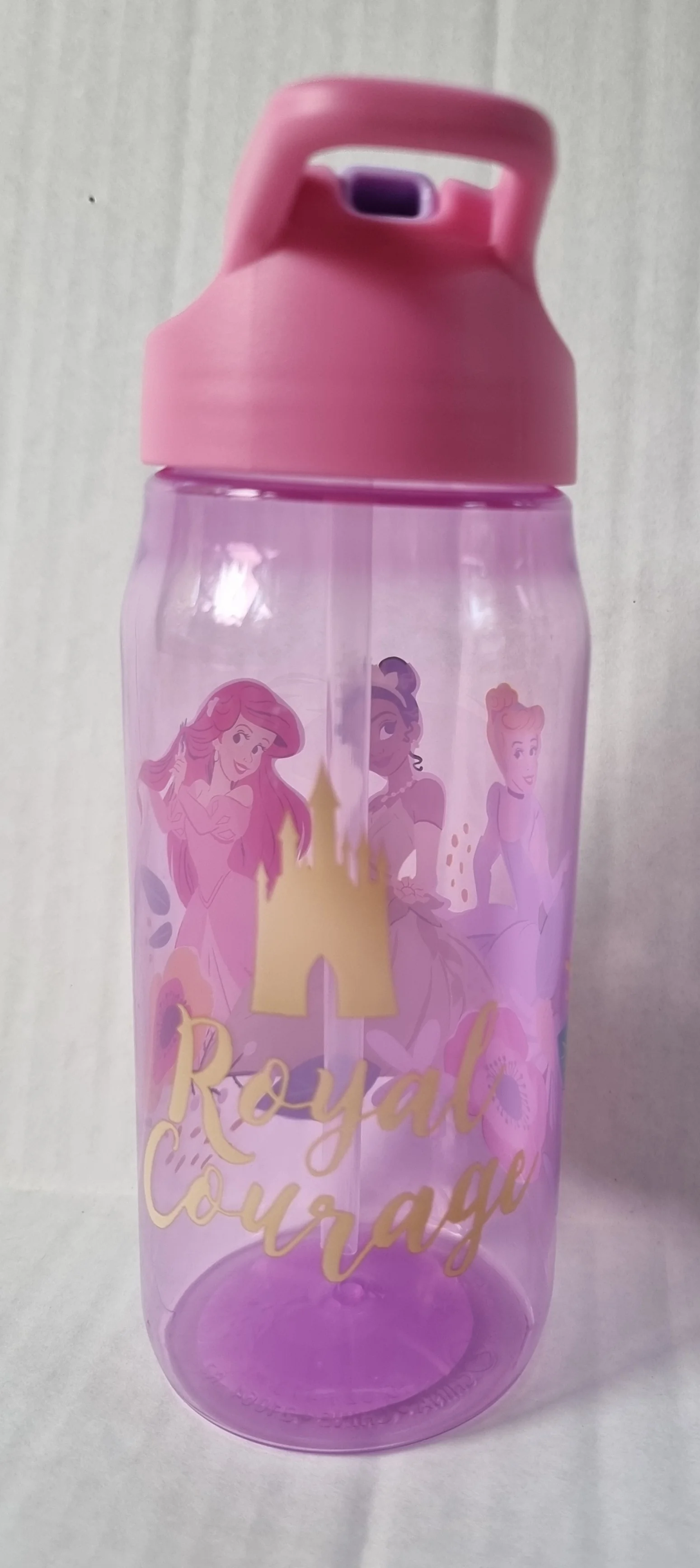 SBL Disney Princess Characters Sip Bottle, 16 oz. With Bonus 6 Pack Sugar Free Drink Mix