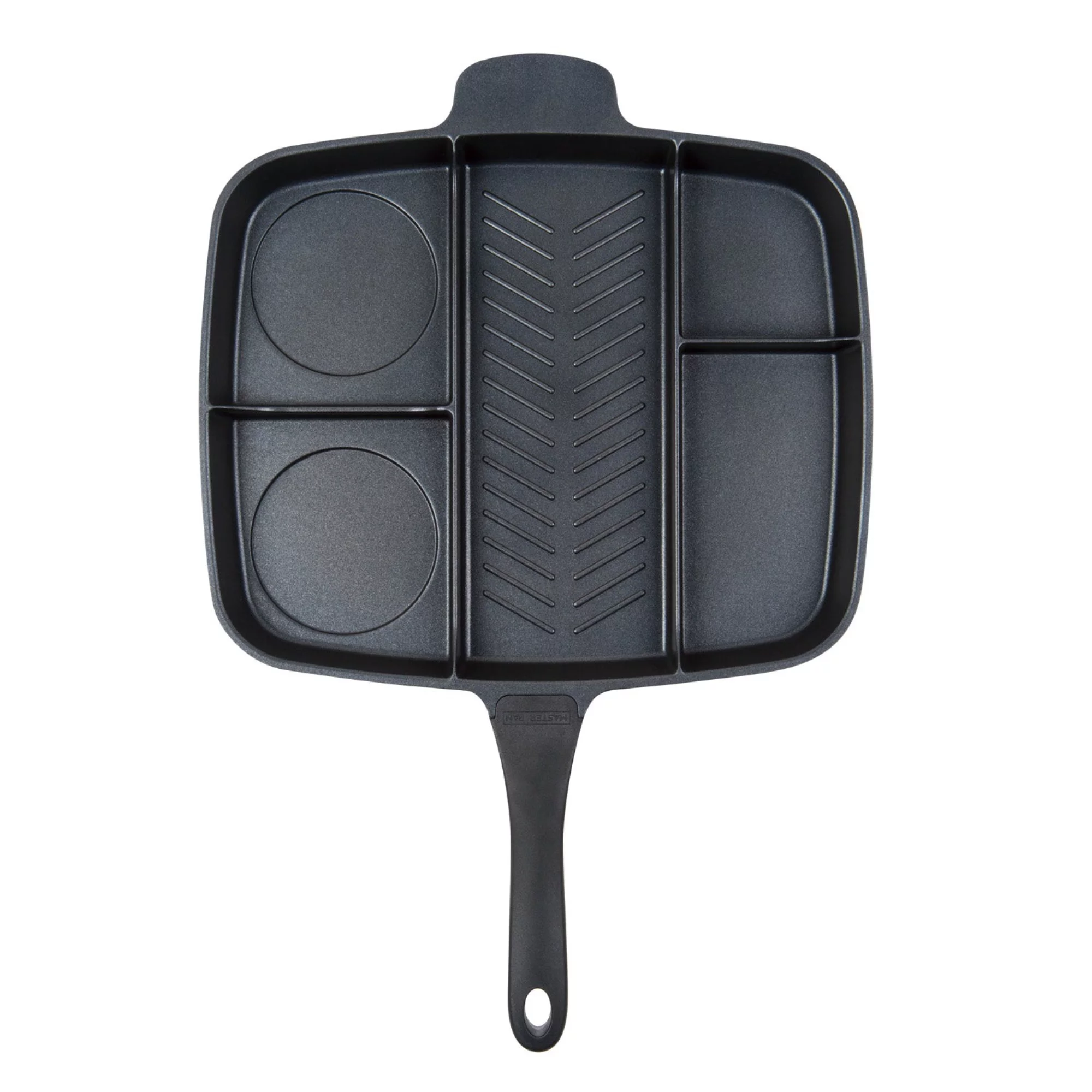 Master Pan Non-Stick Divided Grill/Fry/Oven Meal Skillet, 15