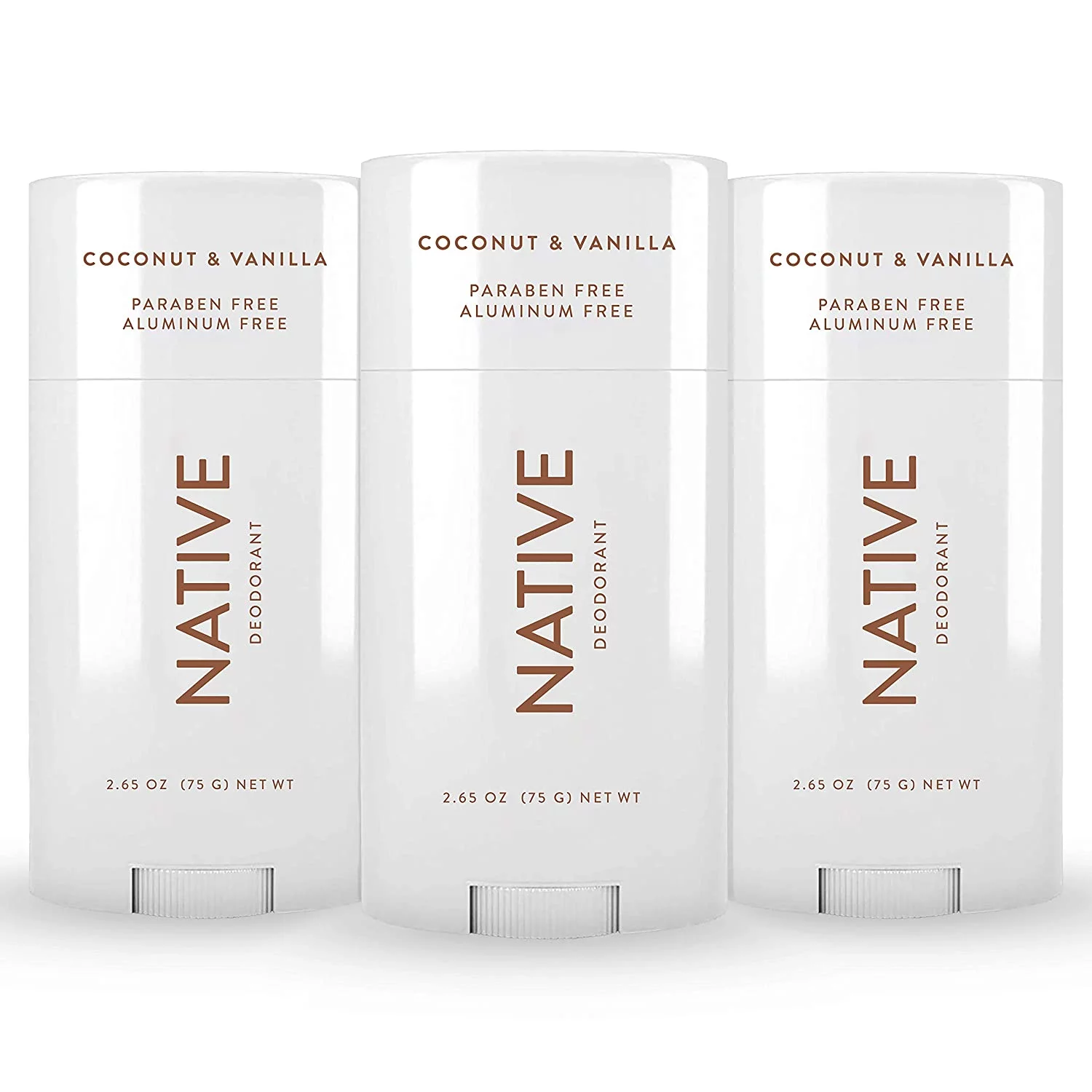 Native Deodorant - Natural Deodorant for Women and Men - 3 Pack Coconut & Vanilla - Contains Probiotics - Aluminum Free & Paraben Free, Naturally Derived Ingredients - Vegan,