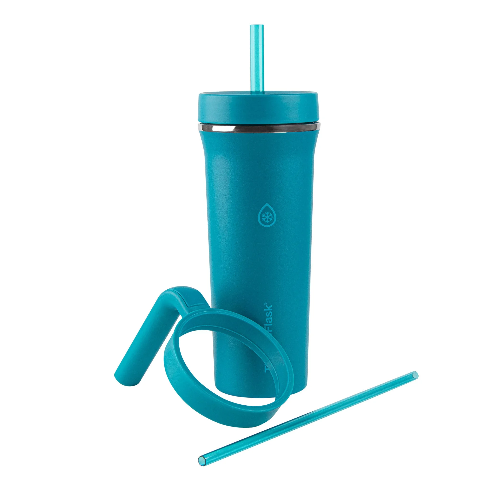 32-Ounce Insulated Standard Straw Tumbler with Handles - Set of 2