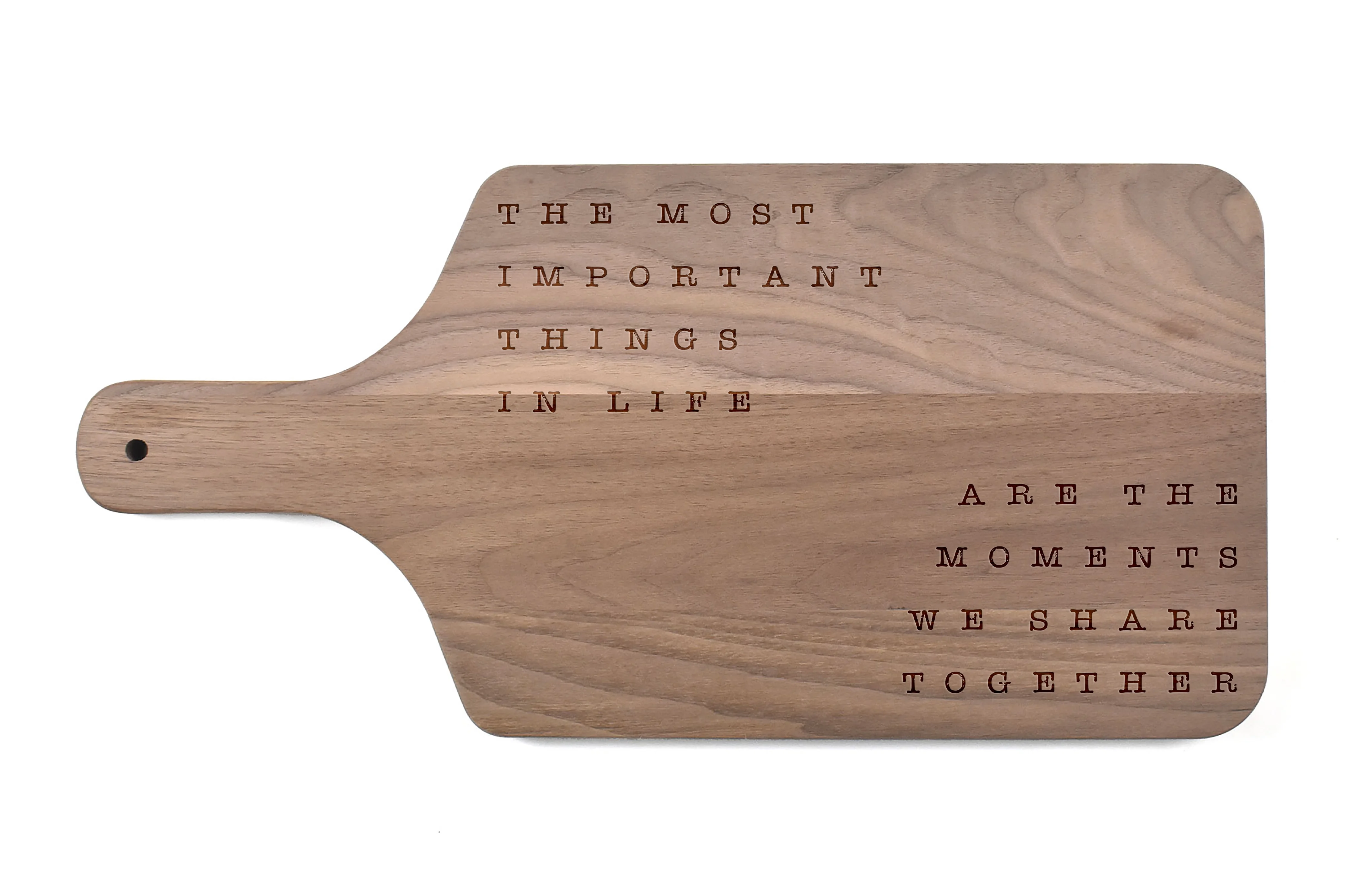Creative Products The Most Important Things In Life 17 x 8 Walnut Paddle Cutting Board