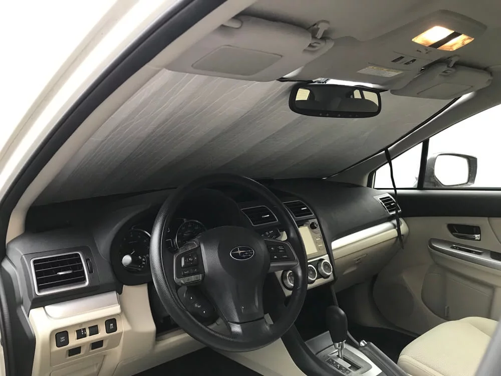 HeatShield, The Original Windshield Sun Shade, Custom-Fit for Subaru Crosstrek Hatchback (5D) w/ Eyesight 2016, 2017, Silver Series