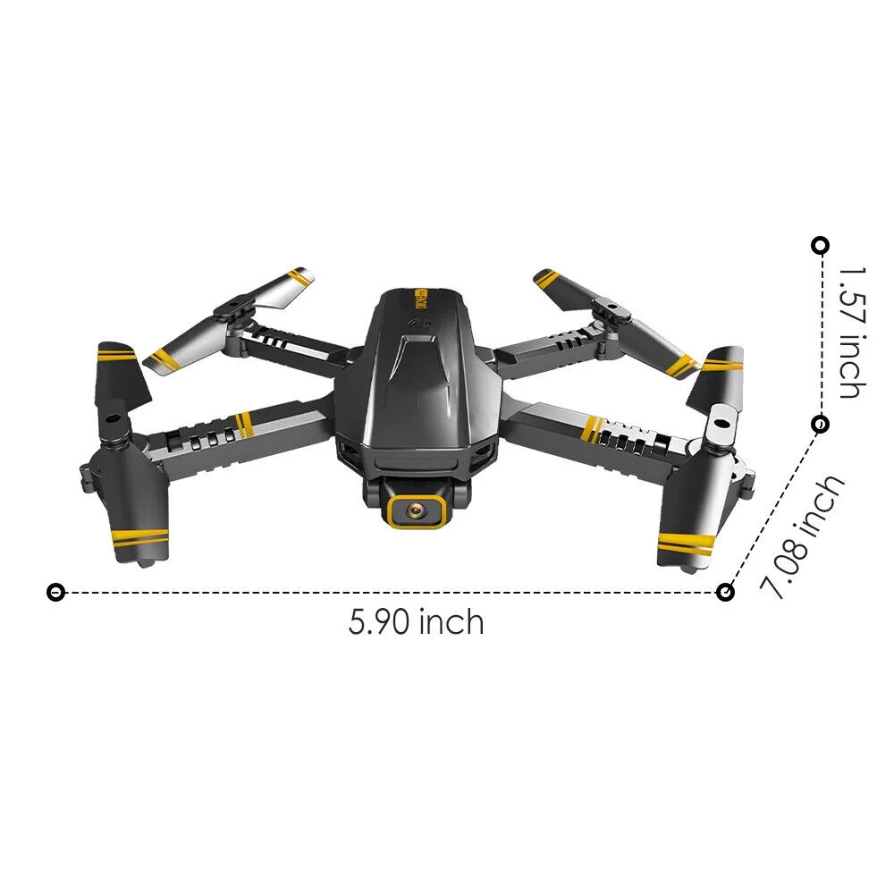 JahyElec 2023 RC Drone With 4K HD Dual Camera WiFi FPV Foldable Quadcopter +3 Battery